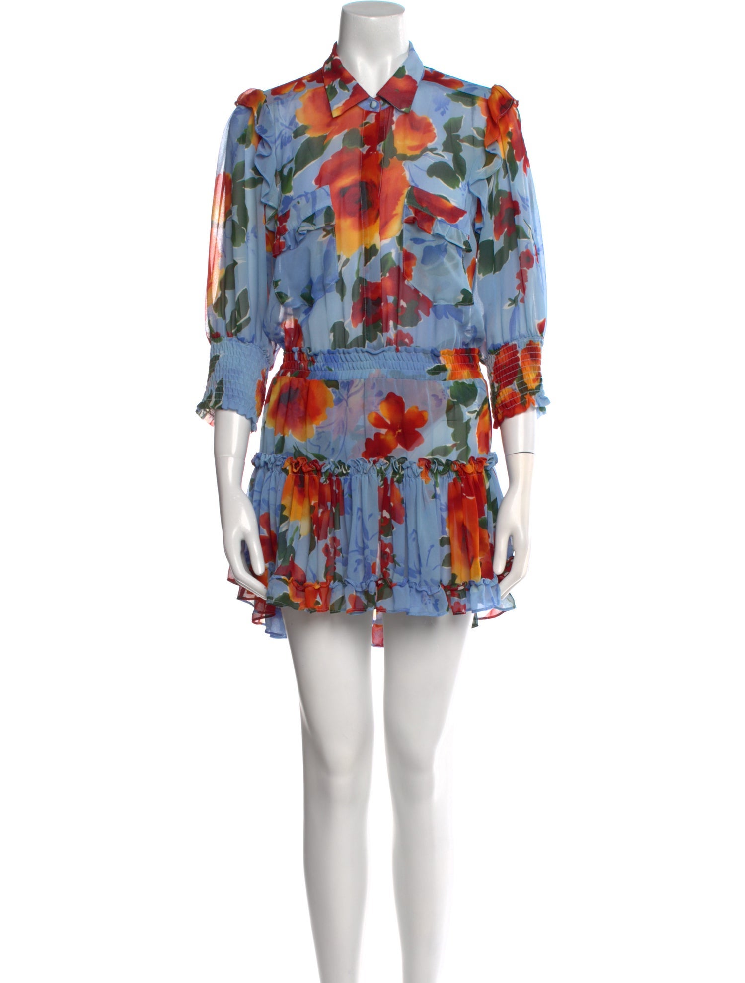 MISA Los Angeles Floral Print Mini Dress