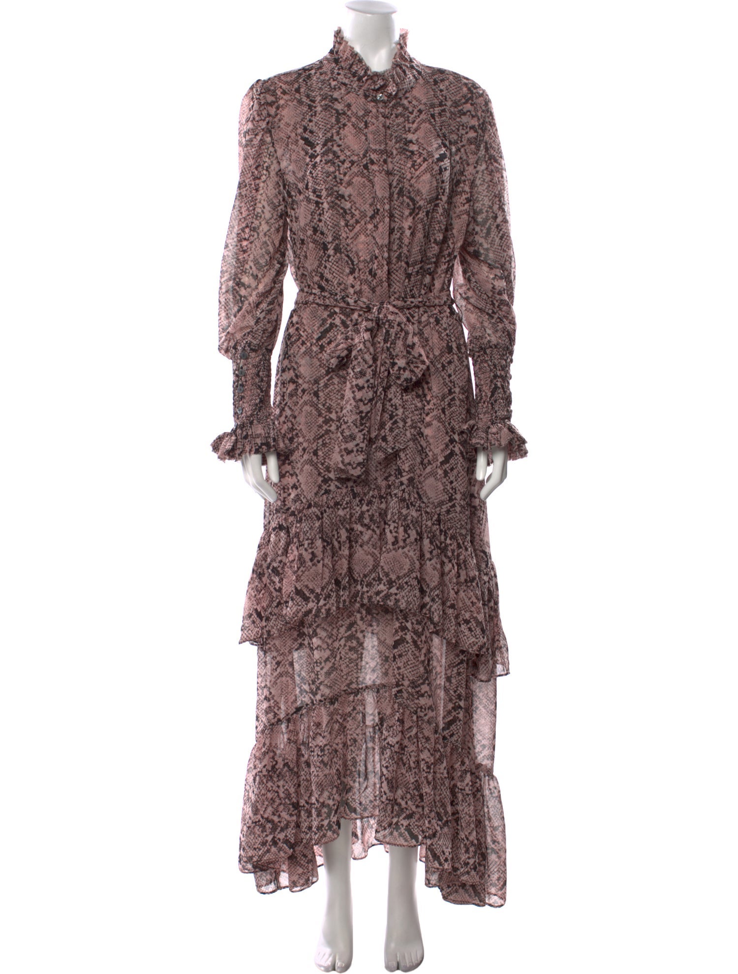 MISA Los Angeles Animal Print Long Dress