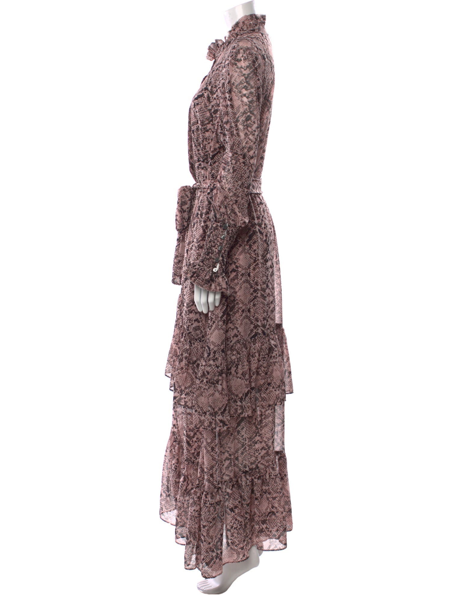 MISA Los Angeles Animal Print Long Dress