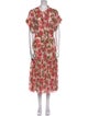 MISA Los Angeles Floral Print Midi Length Dress
