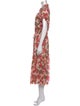 MISA Los Angeles Floral Print Midi Length Dress