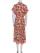 MISA Los Angeles Floral Print Midi Length Dress