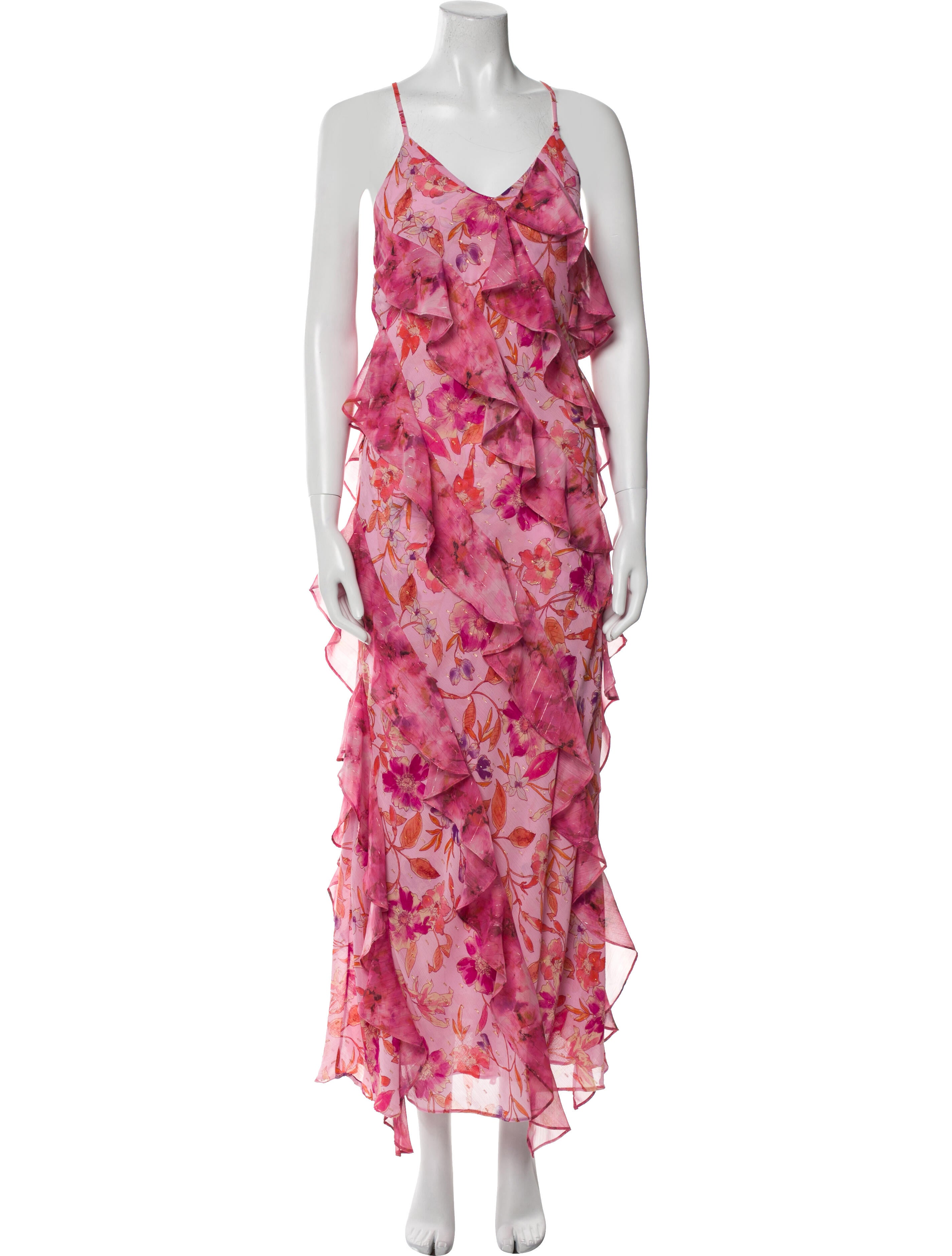 MISA Los Angeles Floral Print Long Dress