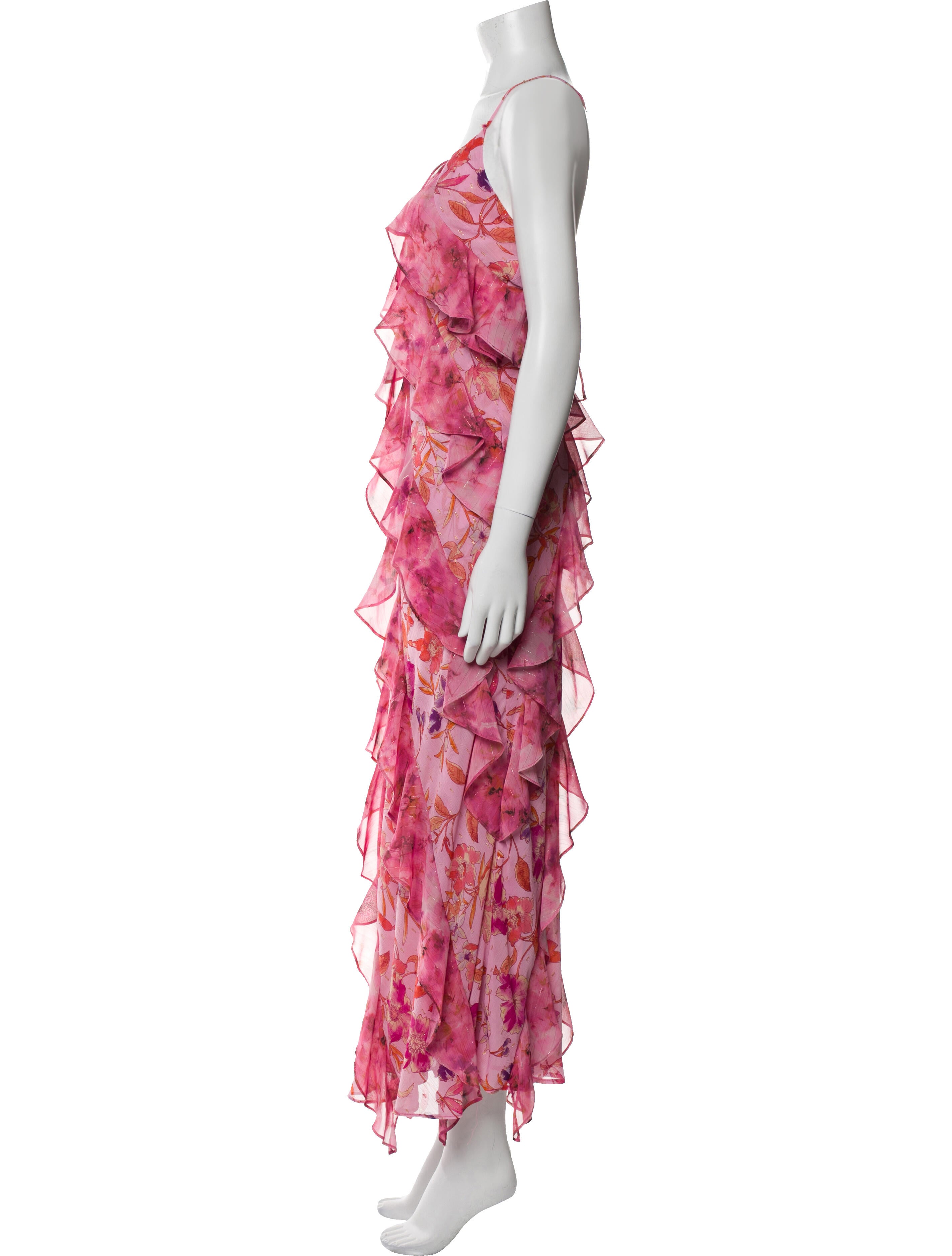 MISA Los Angeles Floral Print Long Dress