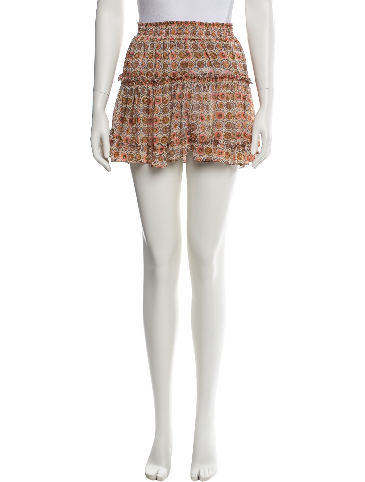 MISA Los Angeles Floral Print Mini Skirt