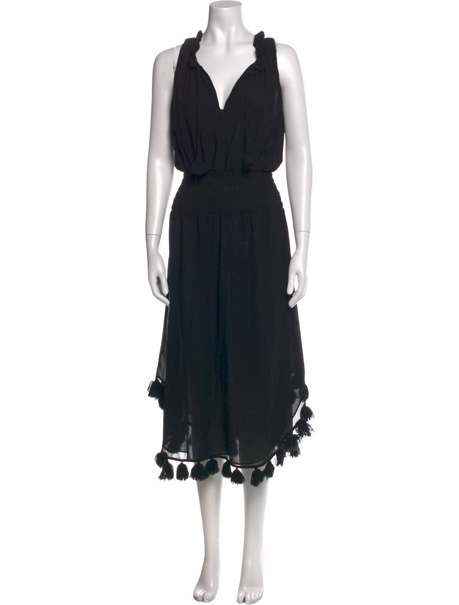 MISA Los Angeles V-Neck Midi Length Dress