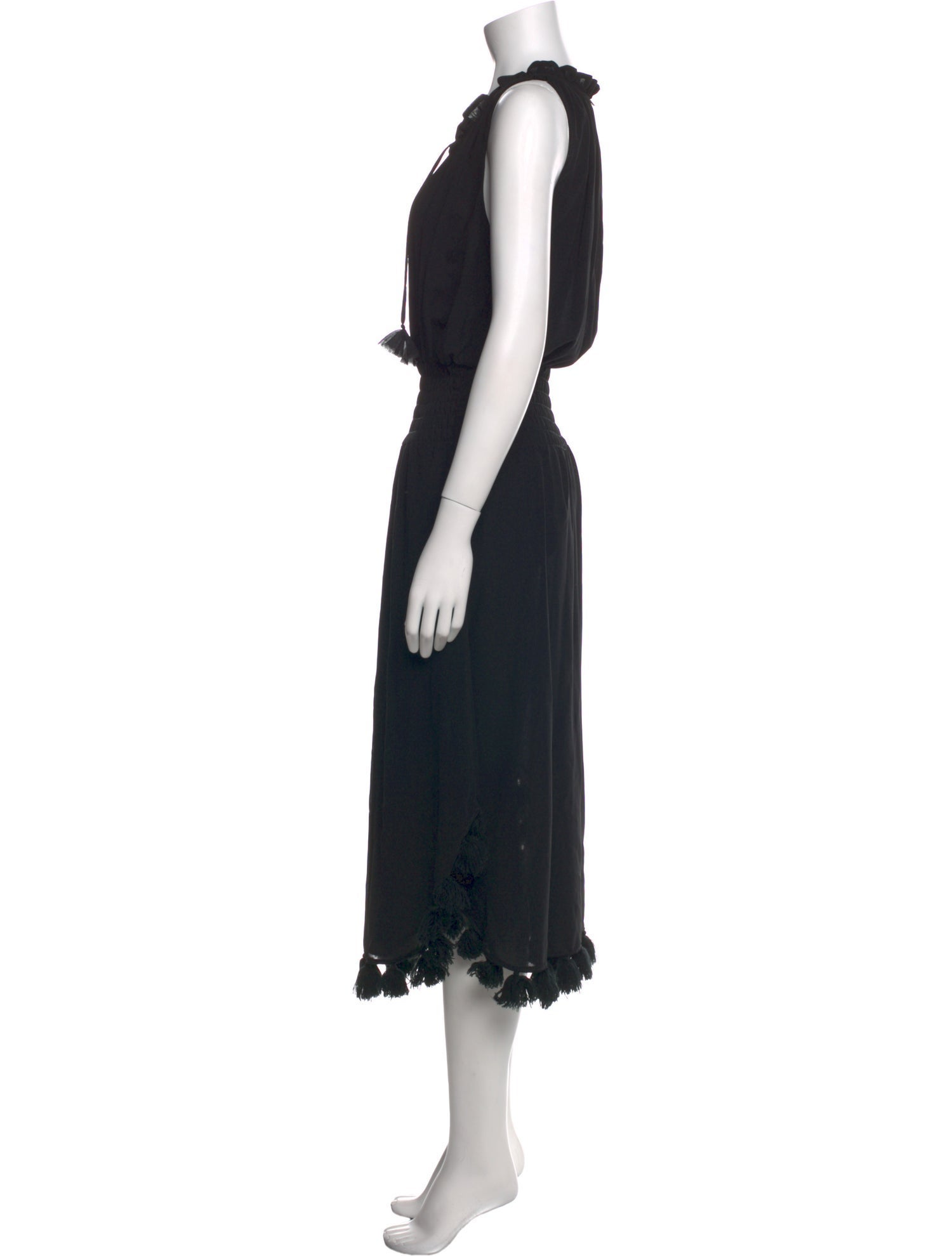 MISA Los Angeles V-Neck Midi Length Dress