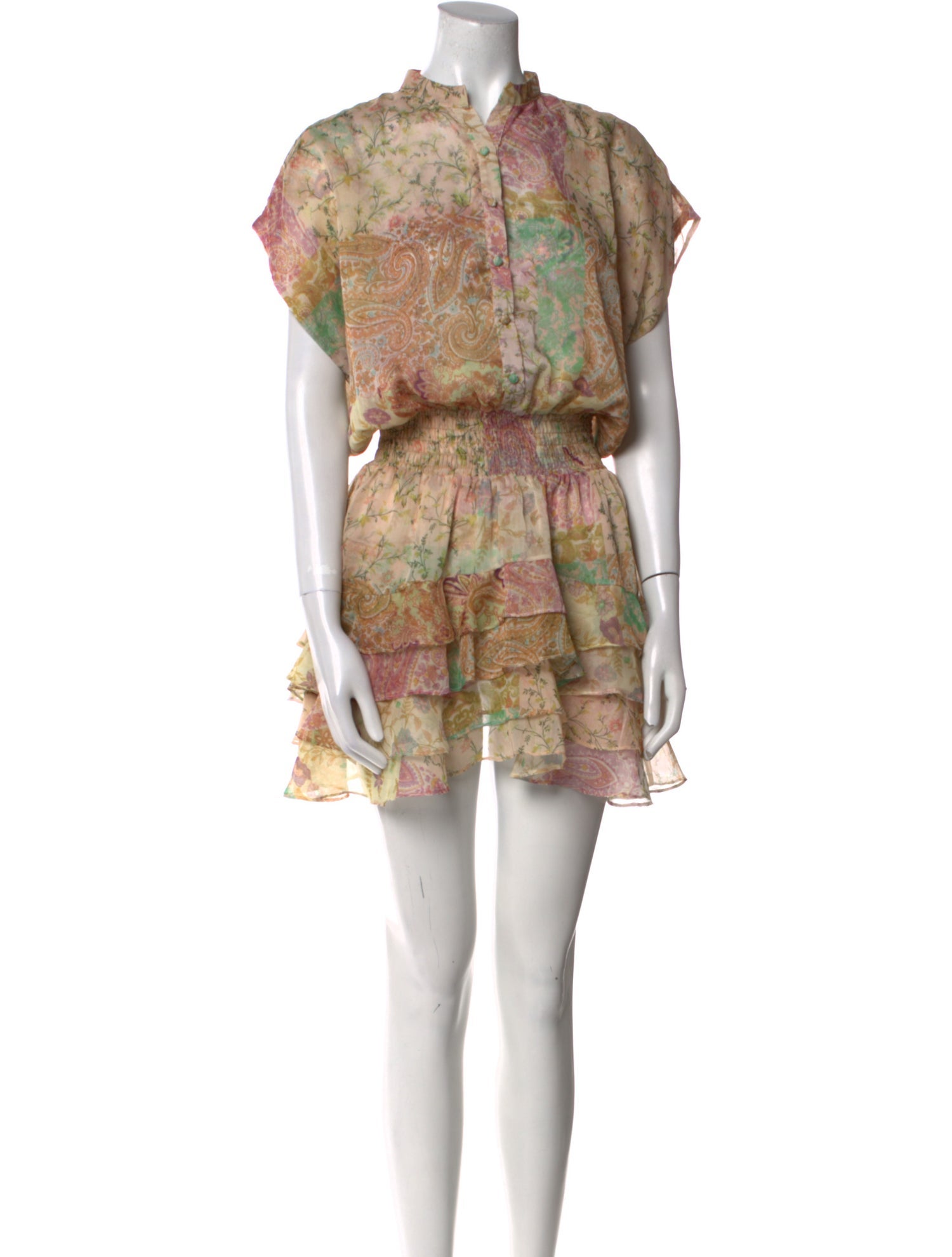 MISA Los Angeles Floral Print Mini Dress