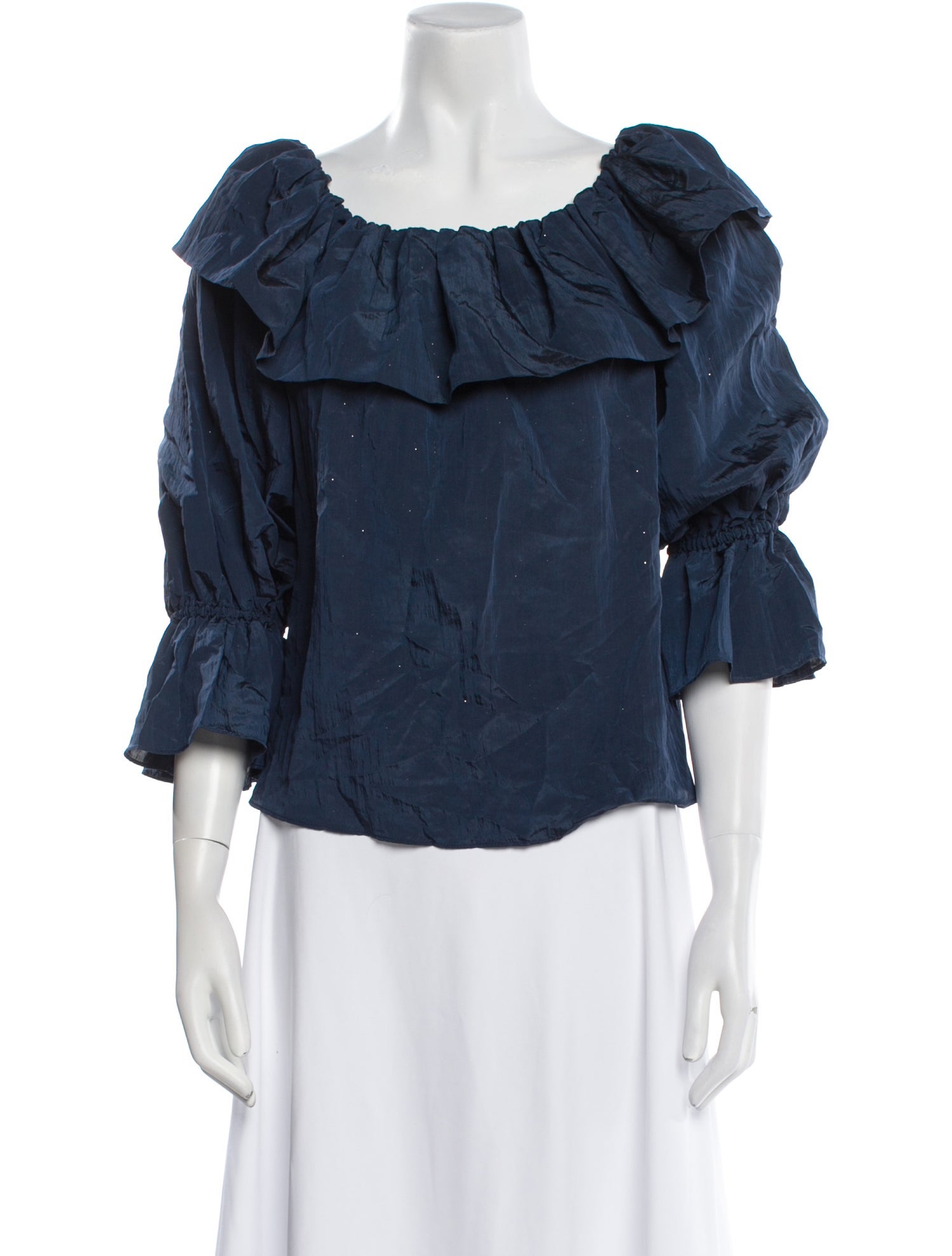 MISA Los Angeles Cowl Neck Three-Quarter Sleeve Blouse w/ Tags