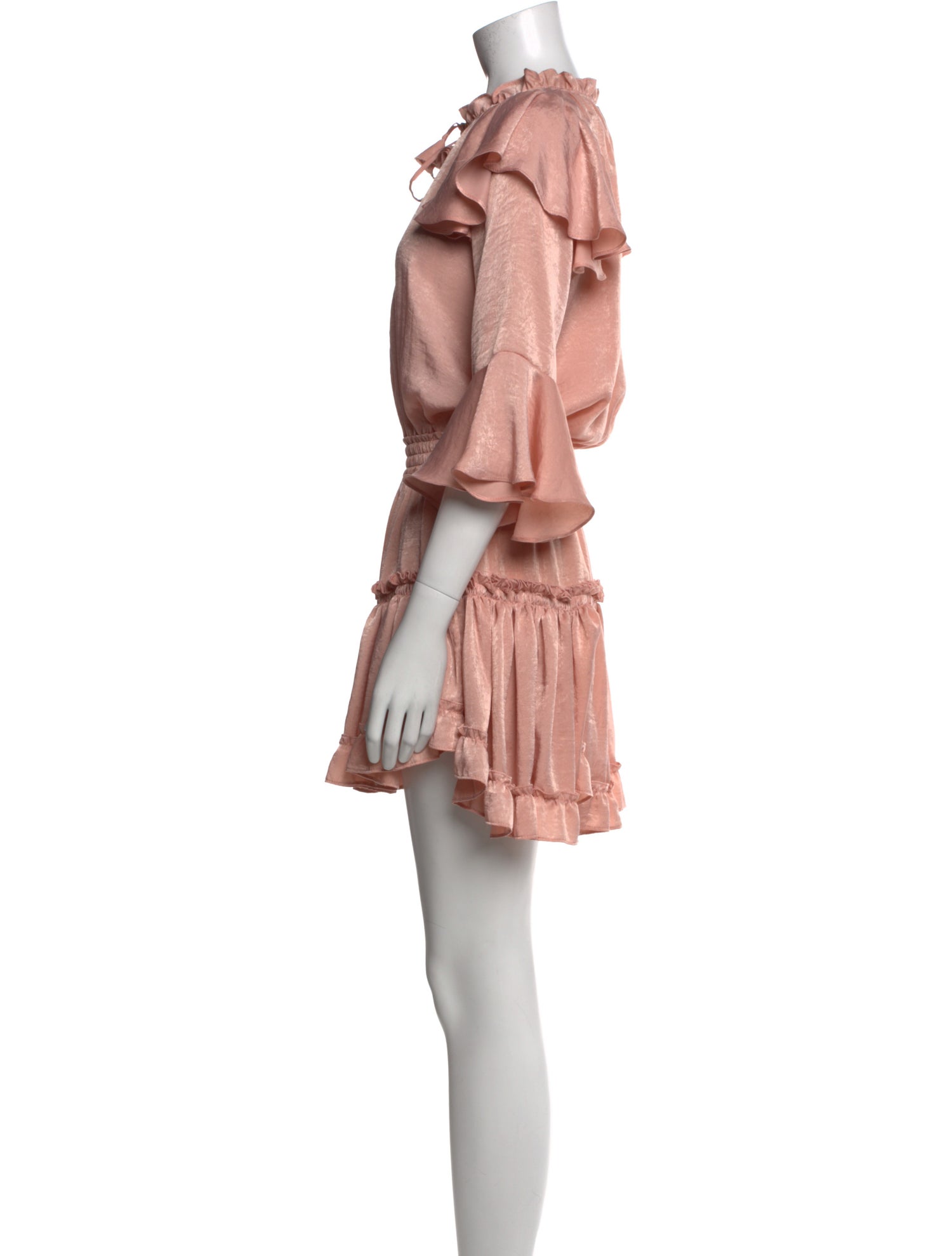 MISA Los Angeles Crew Neck Mini Dress