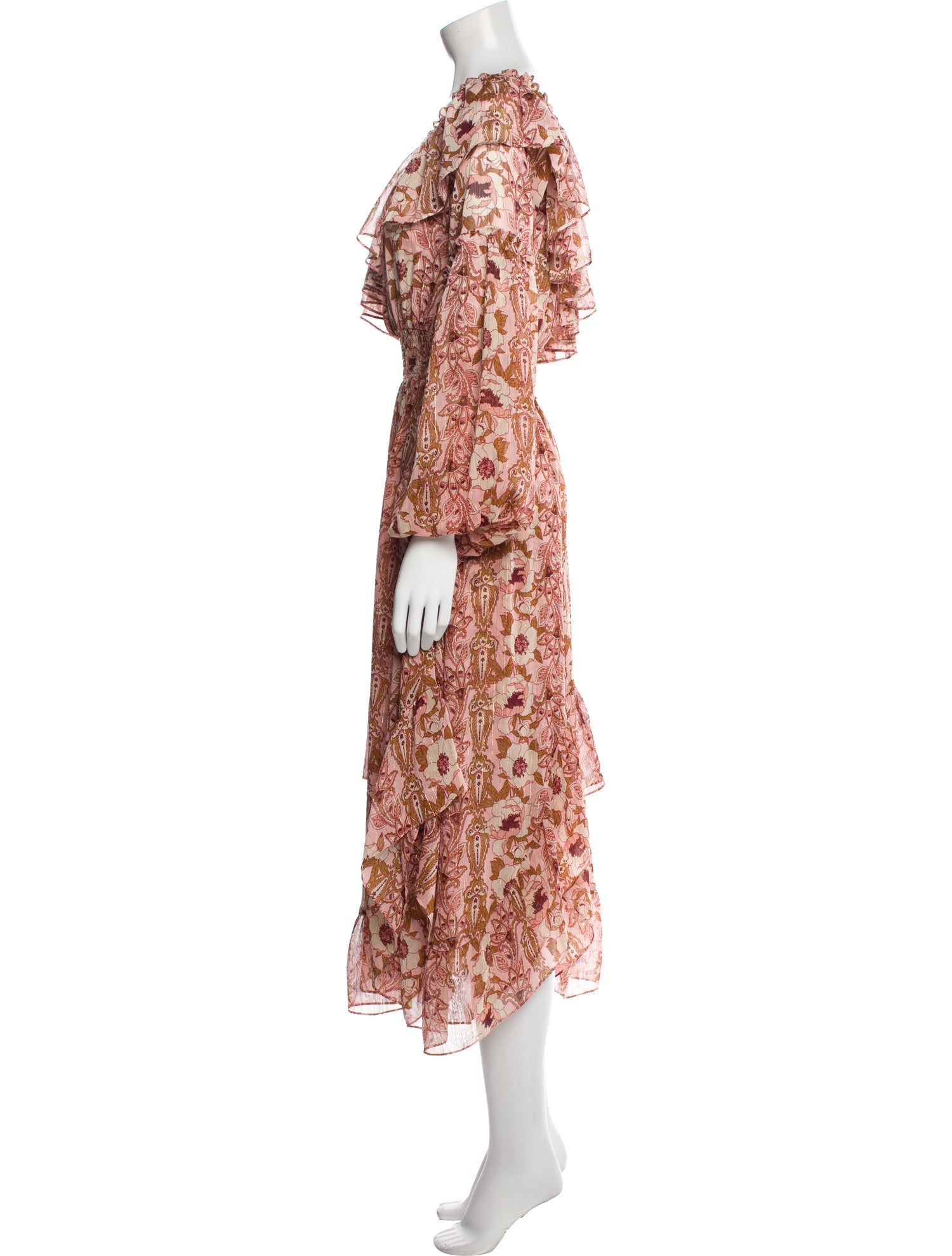 MISA Los Angeles Floral Print Long Dress