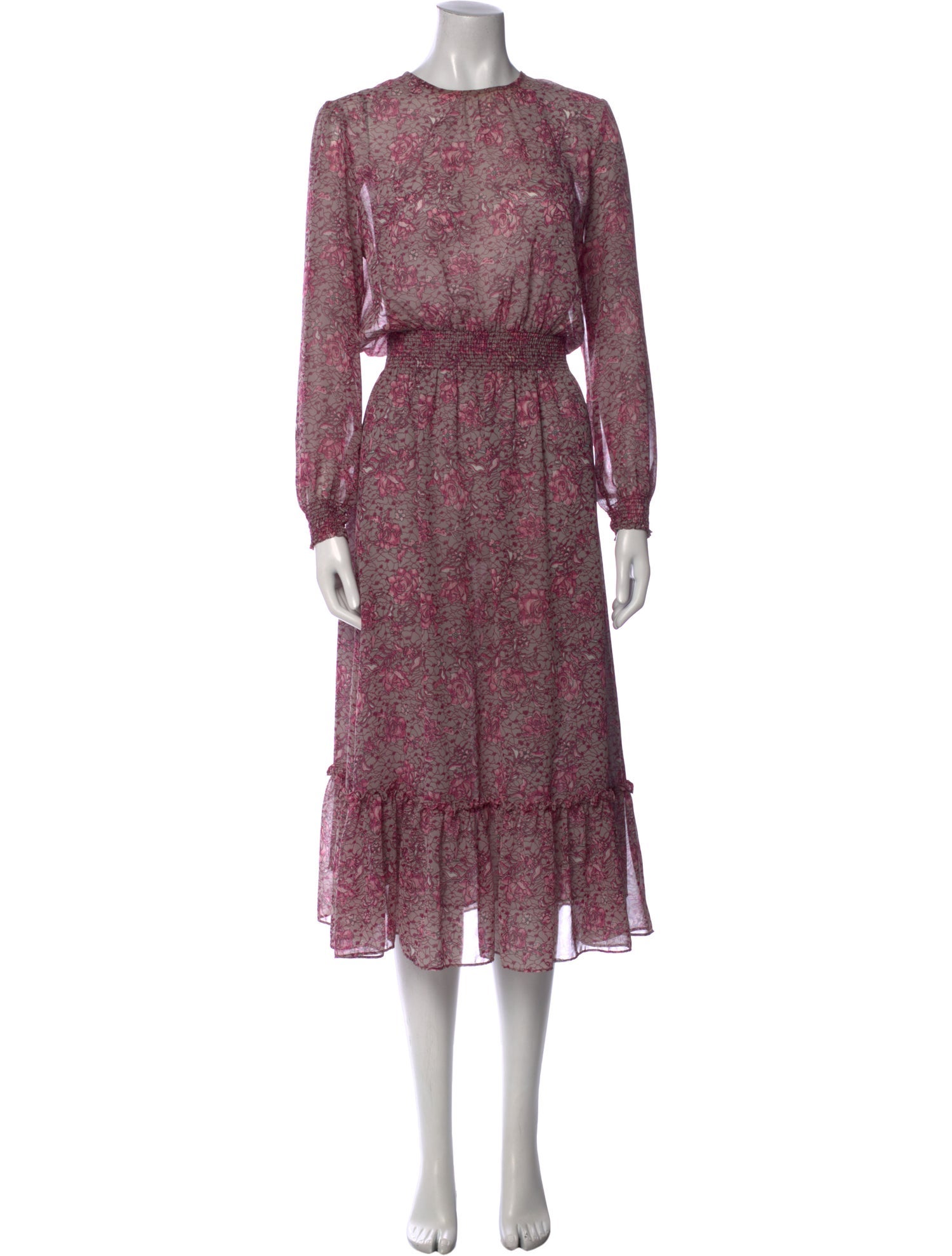 MISA Los Angeles Floral Print Long Dress