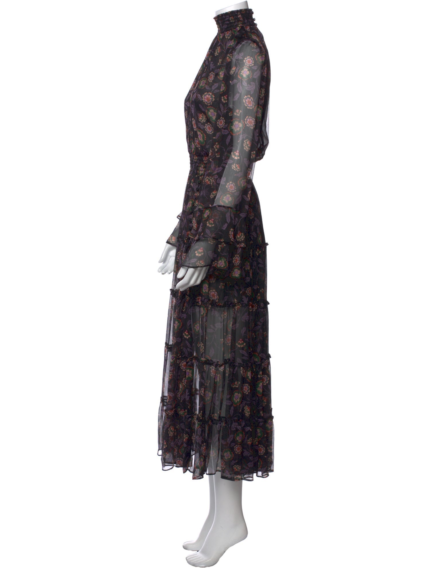 MISA Los Angeles Floral Print Long Dress