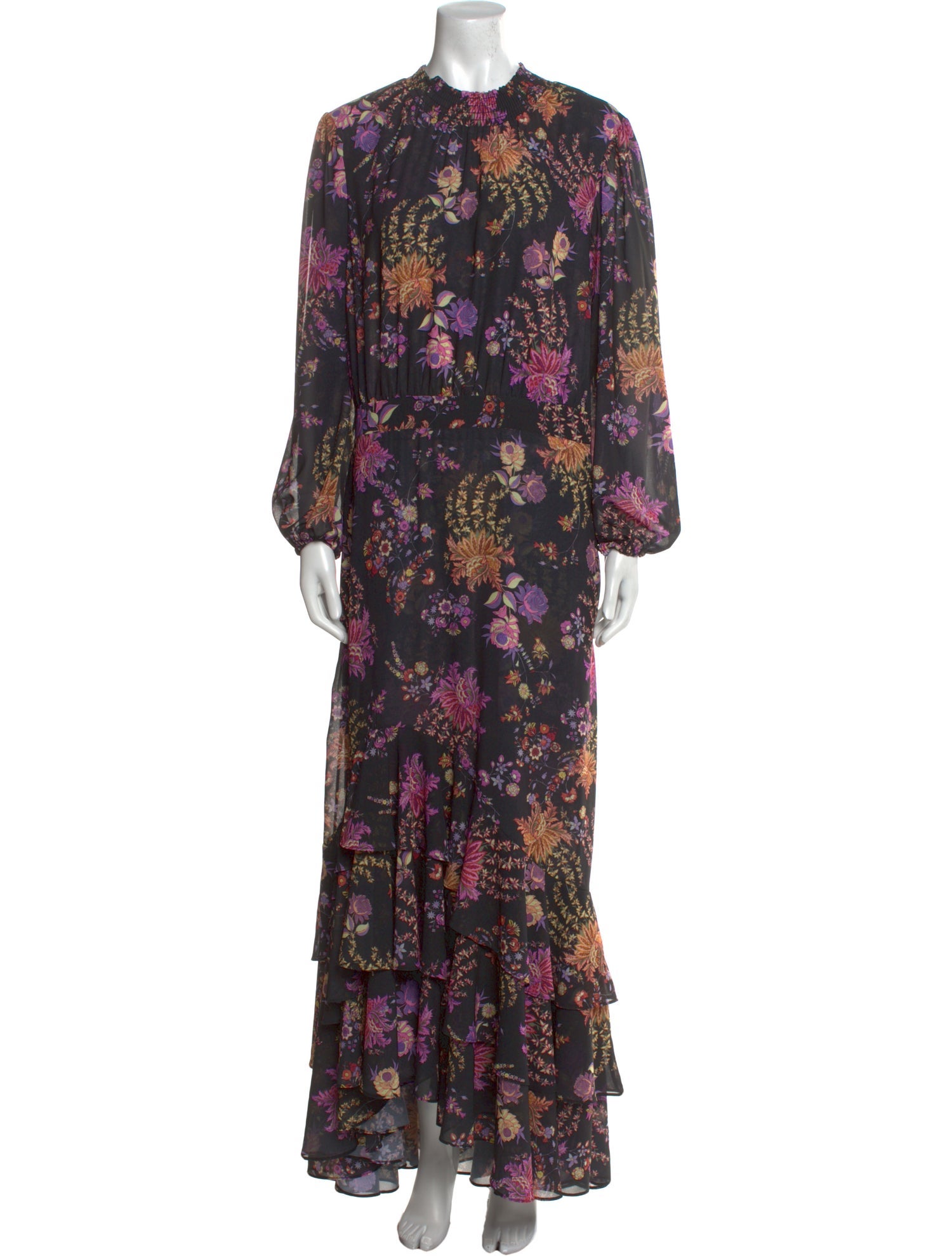 MISA Los Angeles Floral Print Long Dress