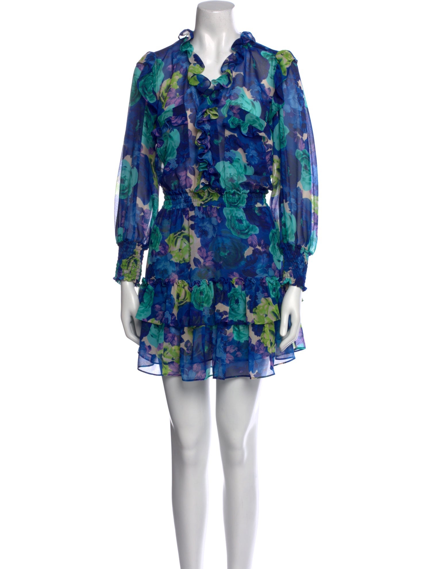 MISA Los Angeles Floral Print Mini Dress