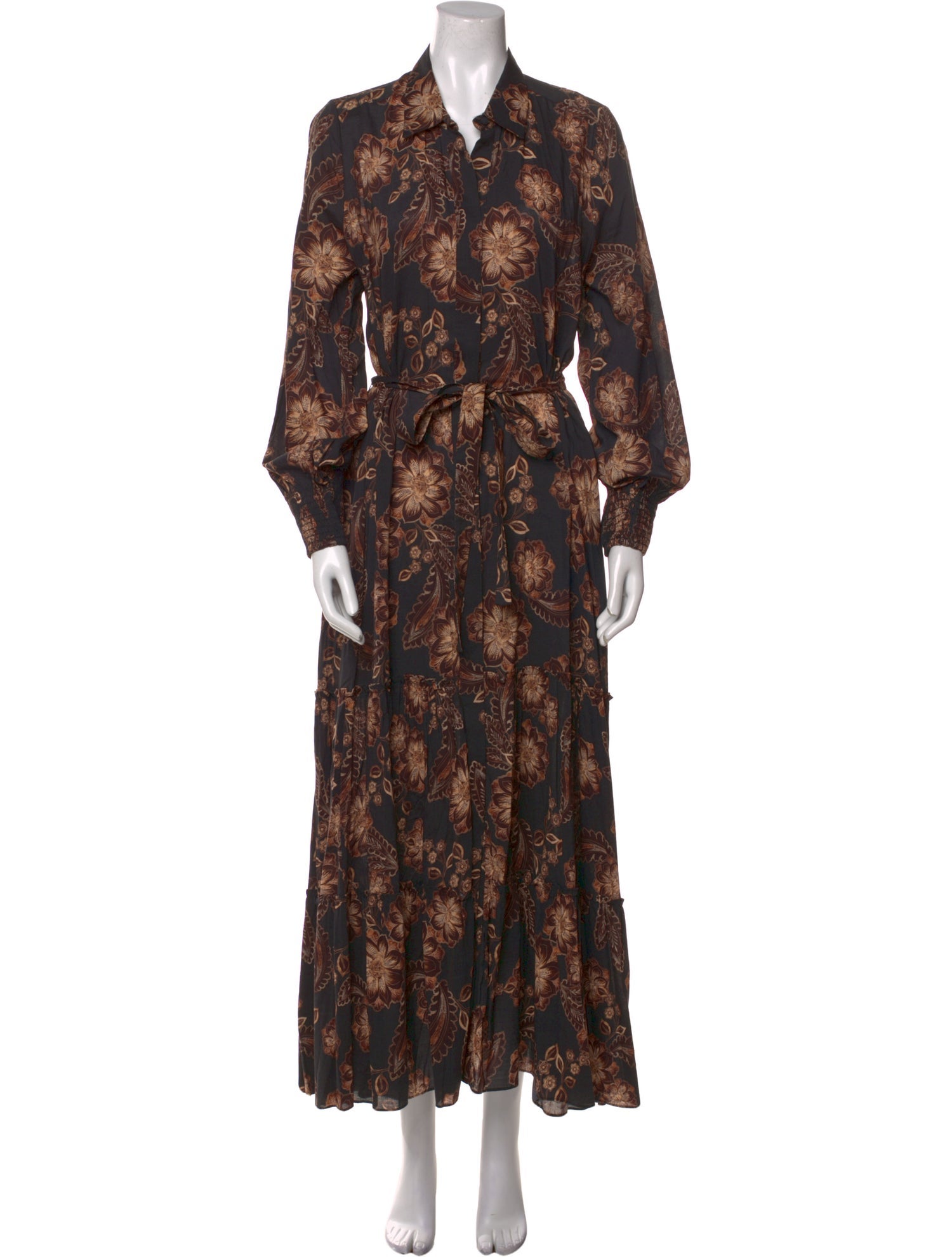 MISA Los Angeles Floral Print Long Dress