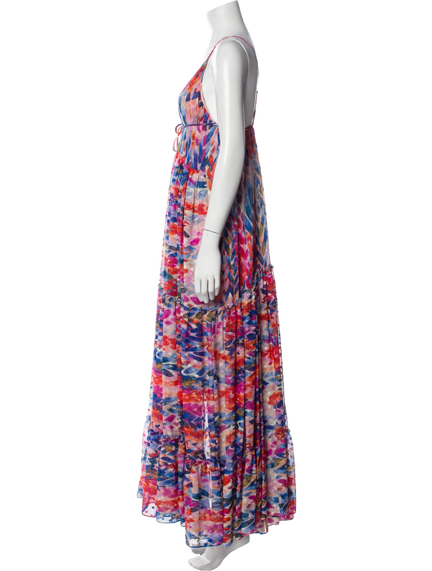 MISA Los Angeles Printed Long Dress