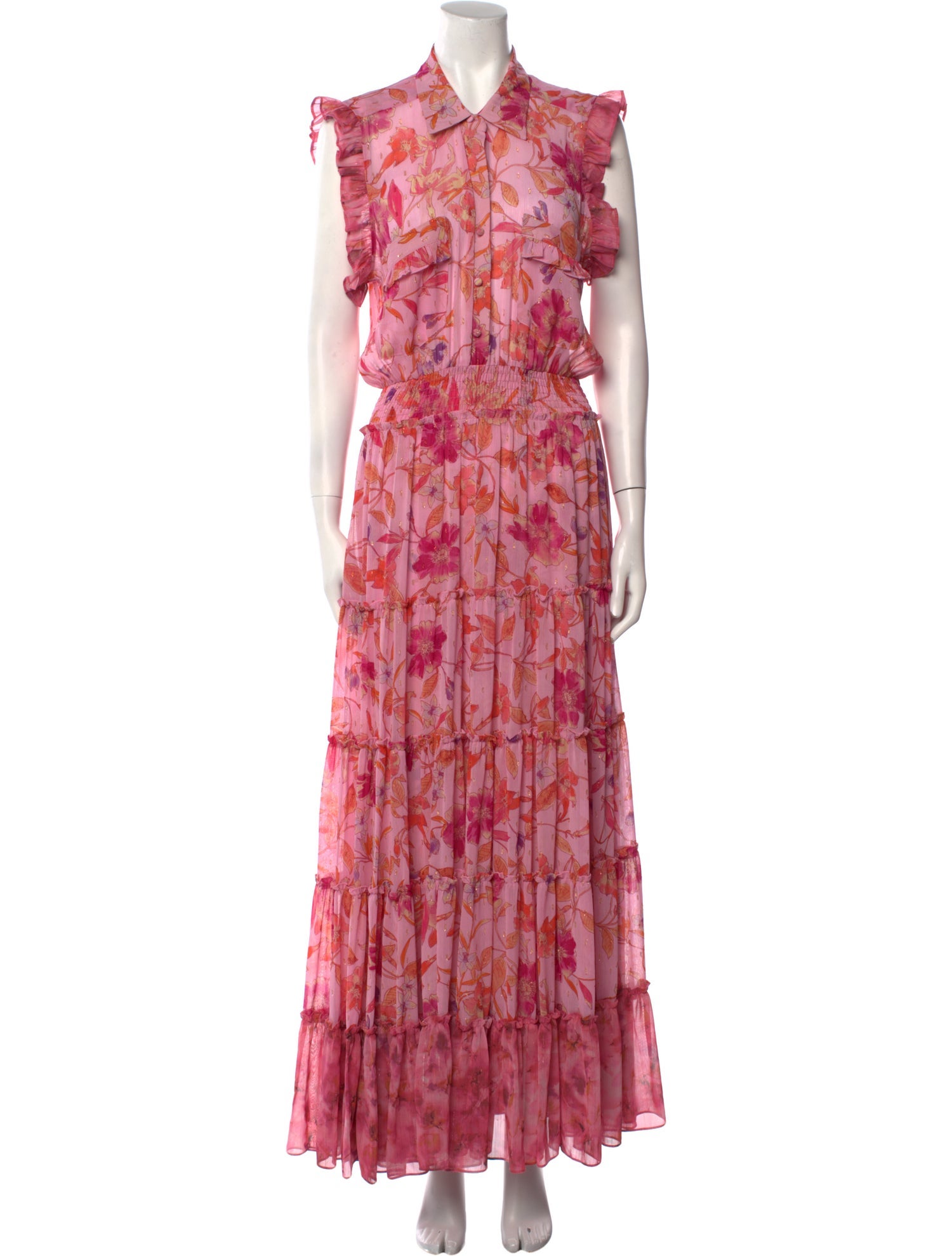 MISA Los Angeles Floral Print Long Dress