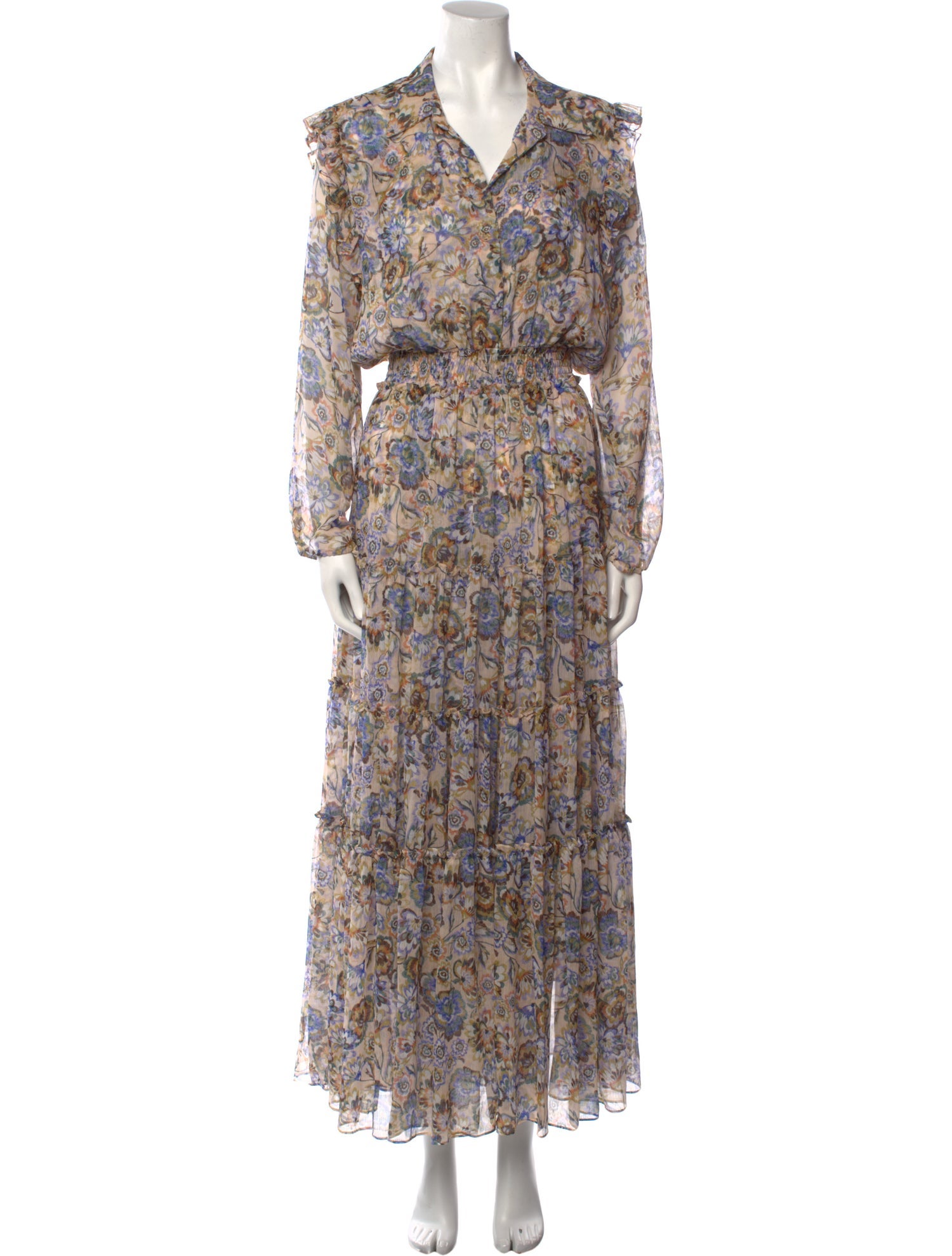 MISA Los Angeles Floral Print Long Dress