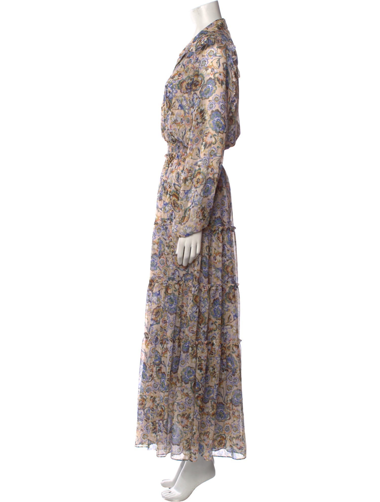 MISA Los Angeles Floral Print Long Dress