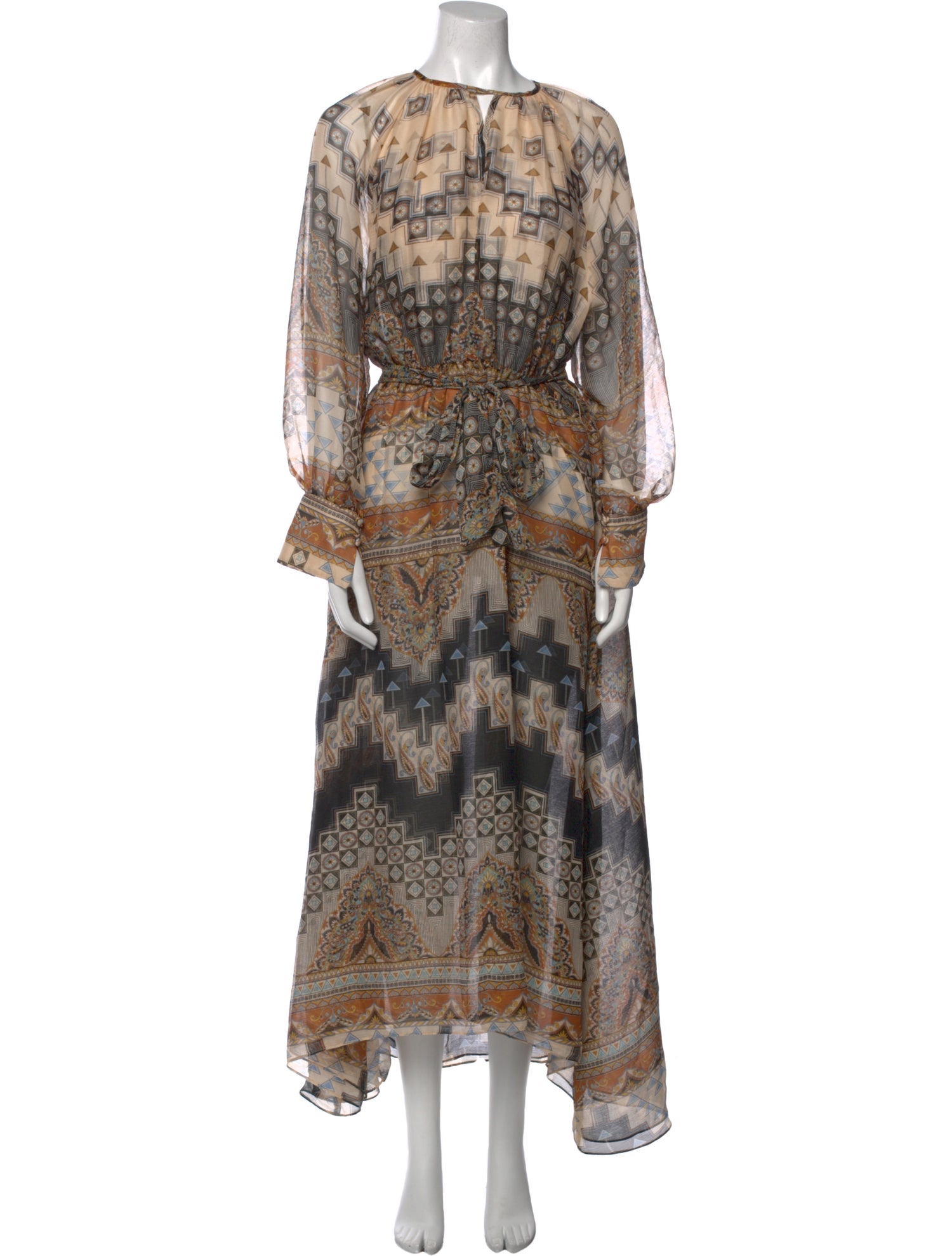 MISA Los Angeles Printed Long Dress w/ Tags