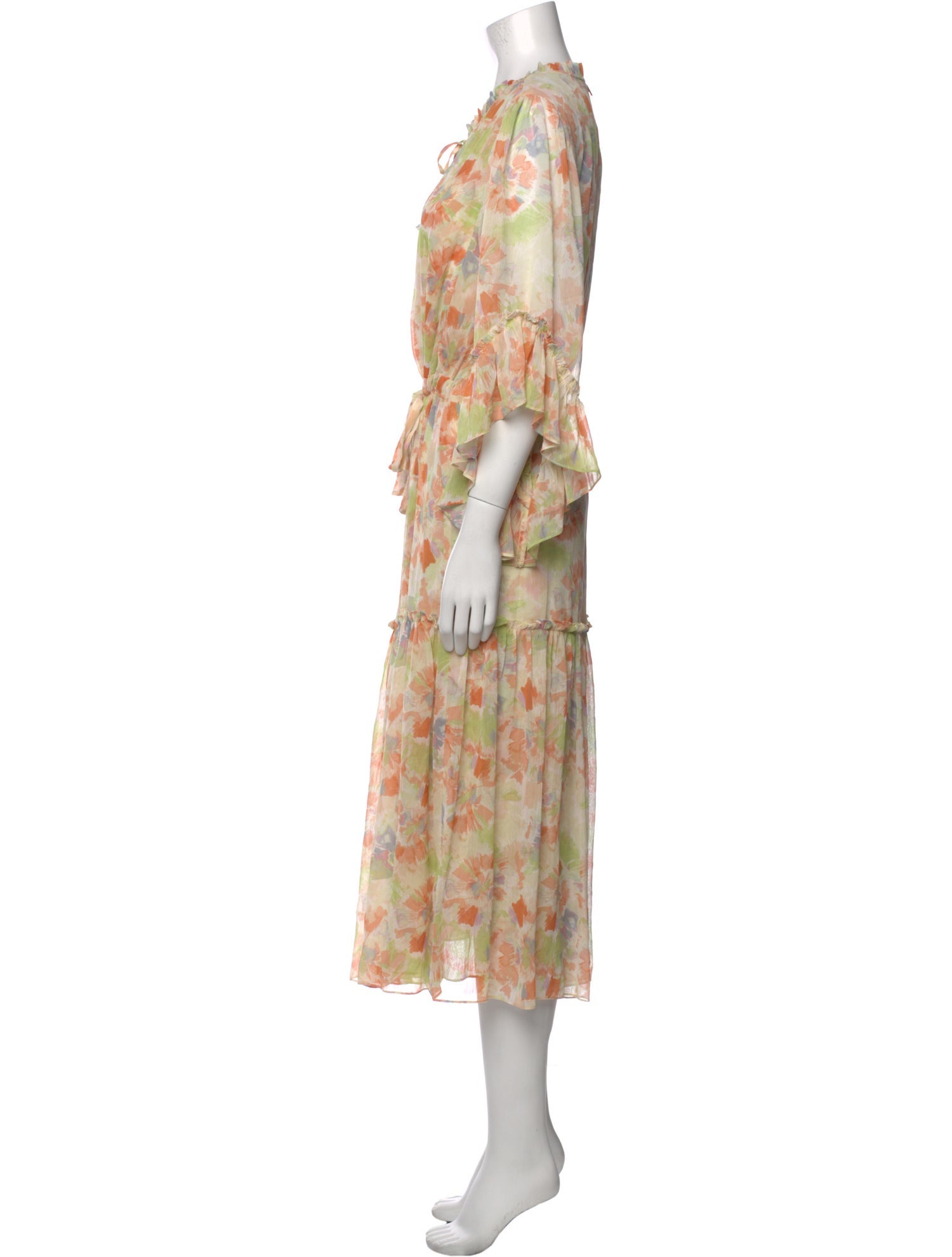 MISA Los Angeles Floral Print Long Dress w/ Tags