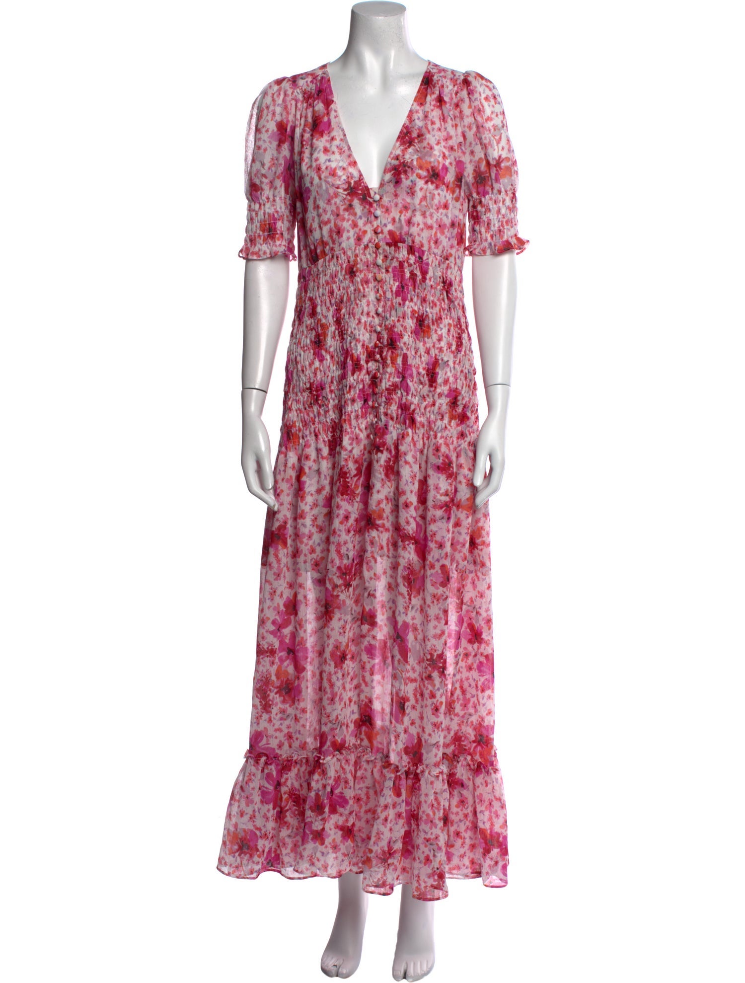MISA Los Angeles Floral Print Long Dress