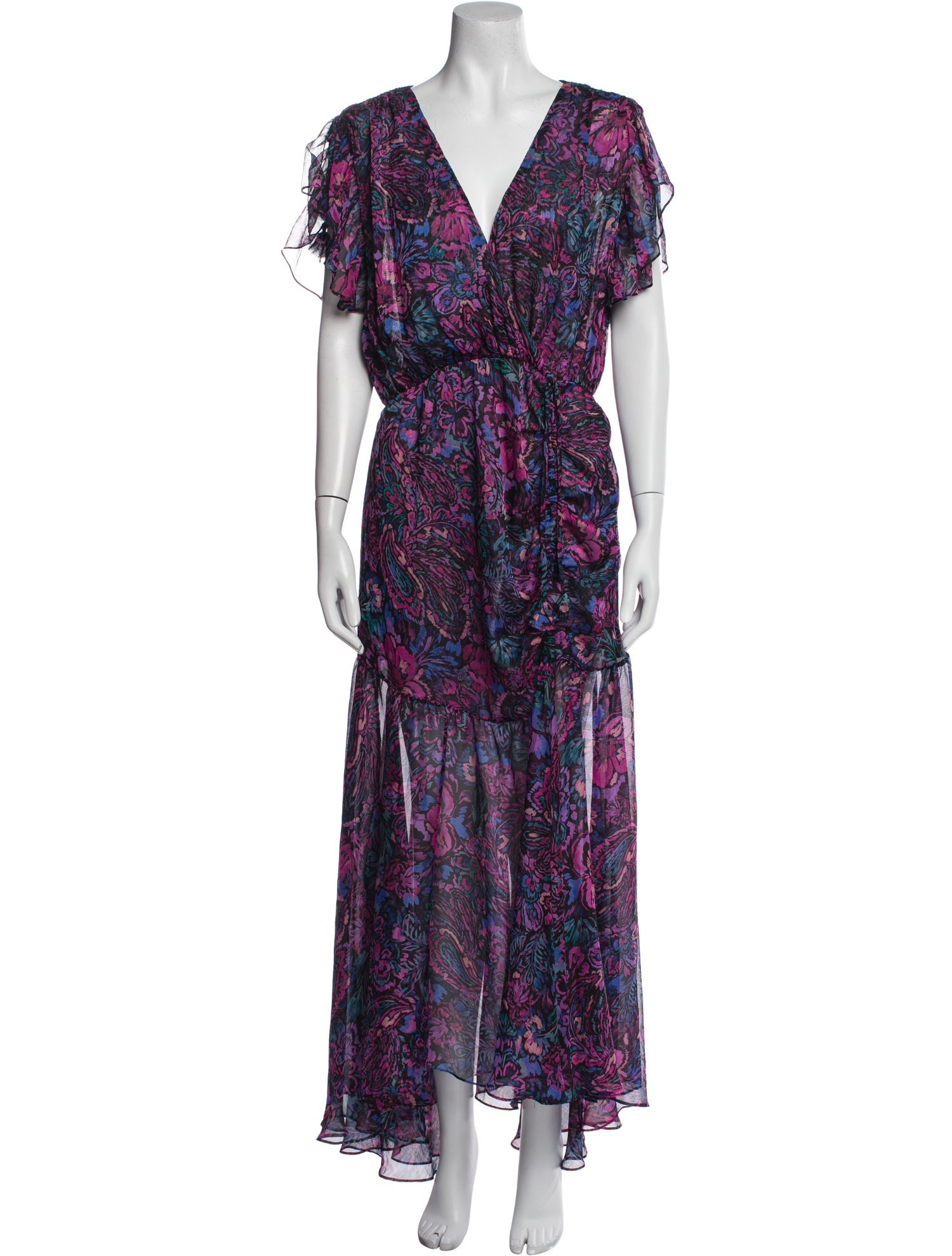 MISA Los Angeles Floral Print Long Dress w/ Tags