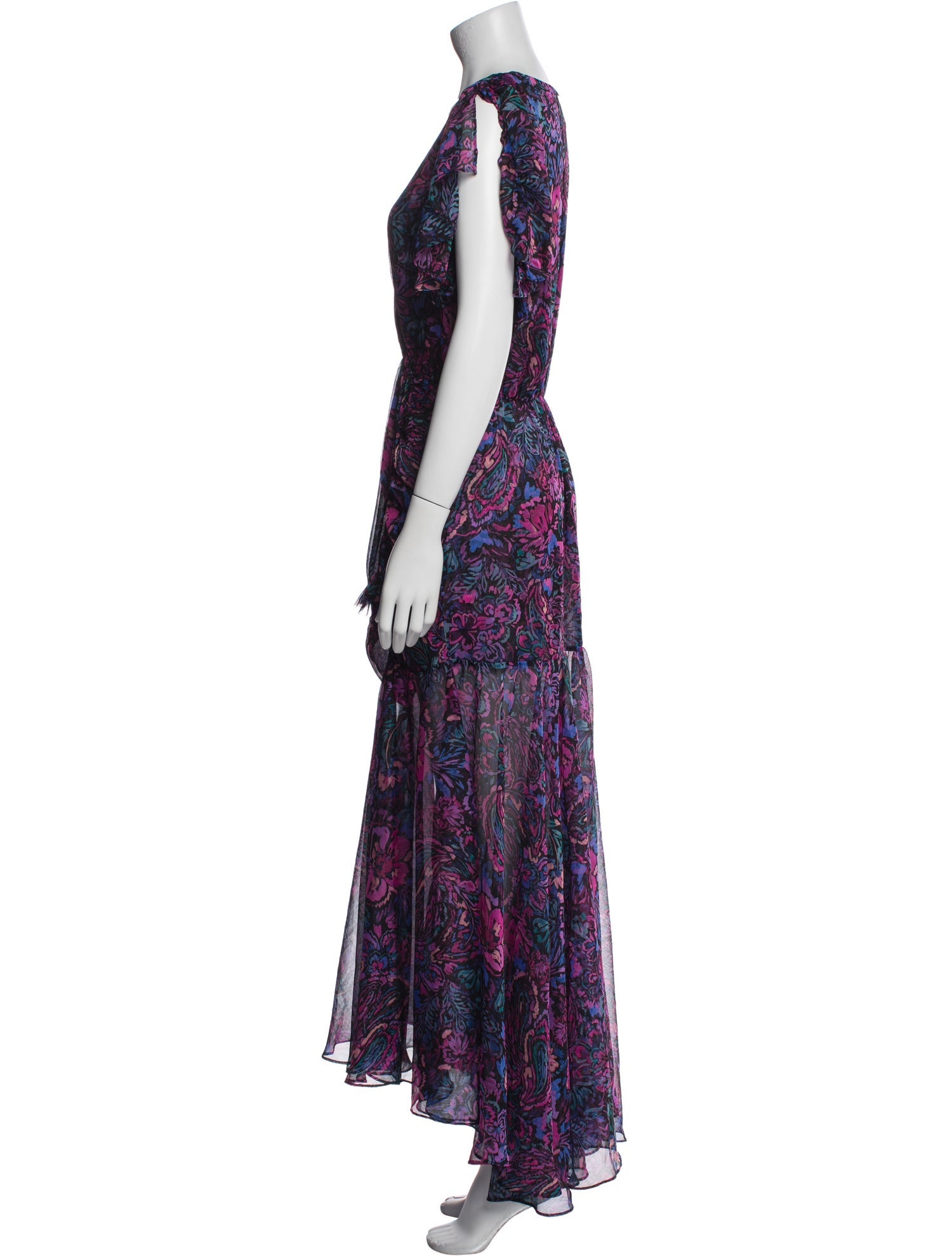 MISA Los Angeles Floral Print Long Dress w/ Tags