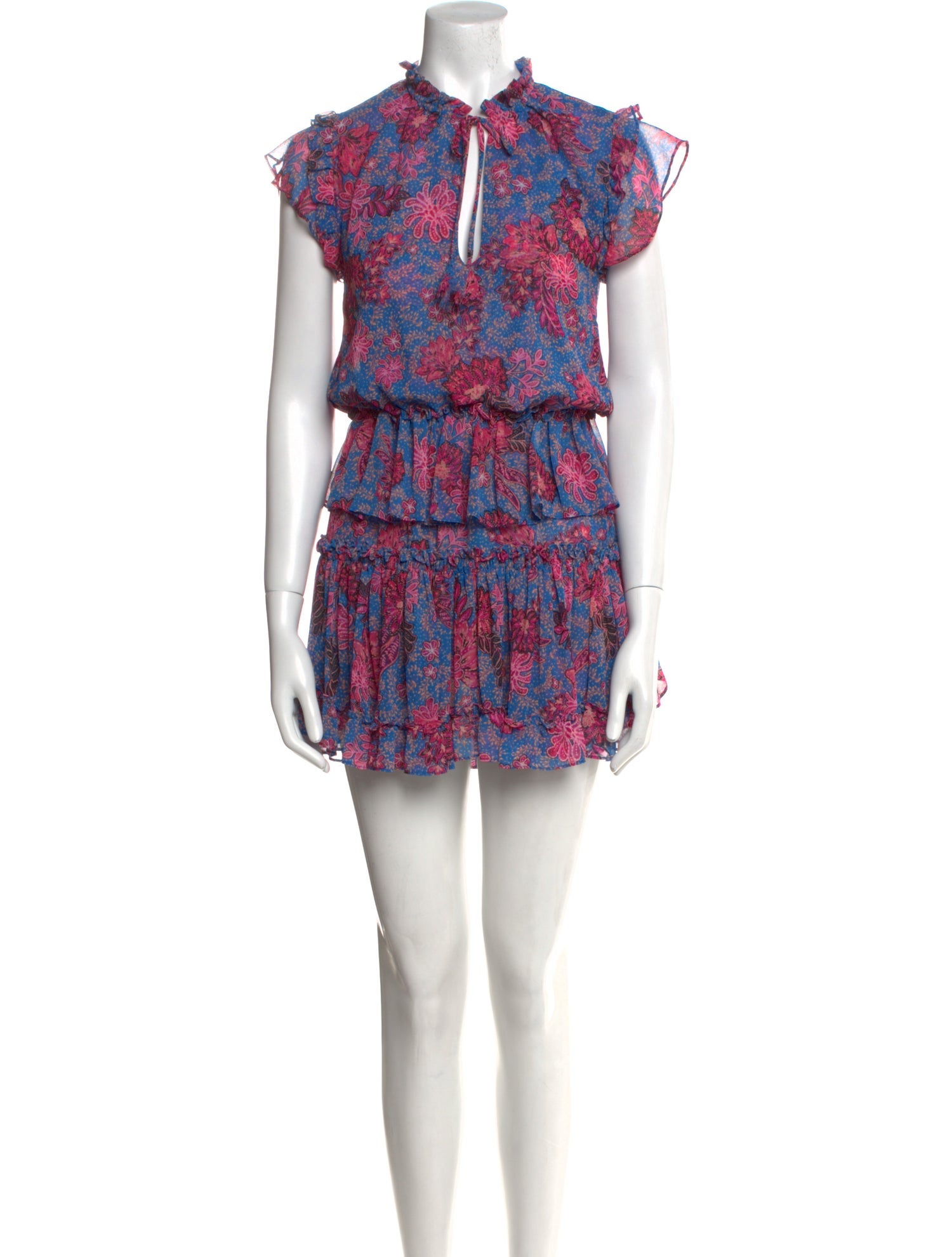 MISA Los Angeles Floral Print Mini Dress