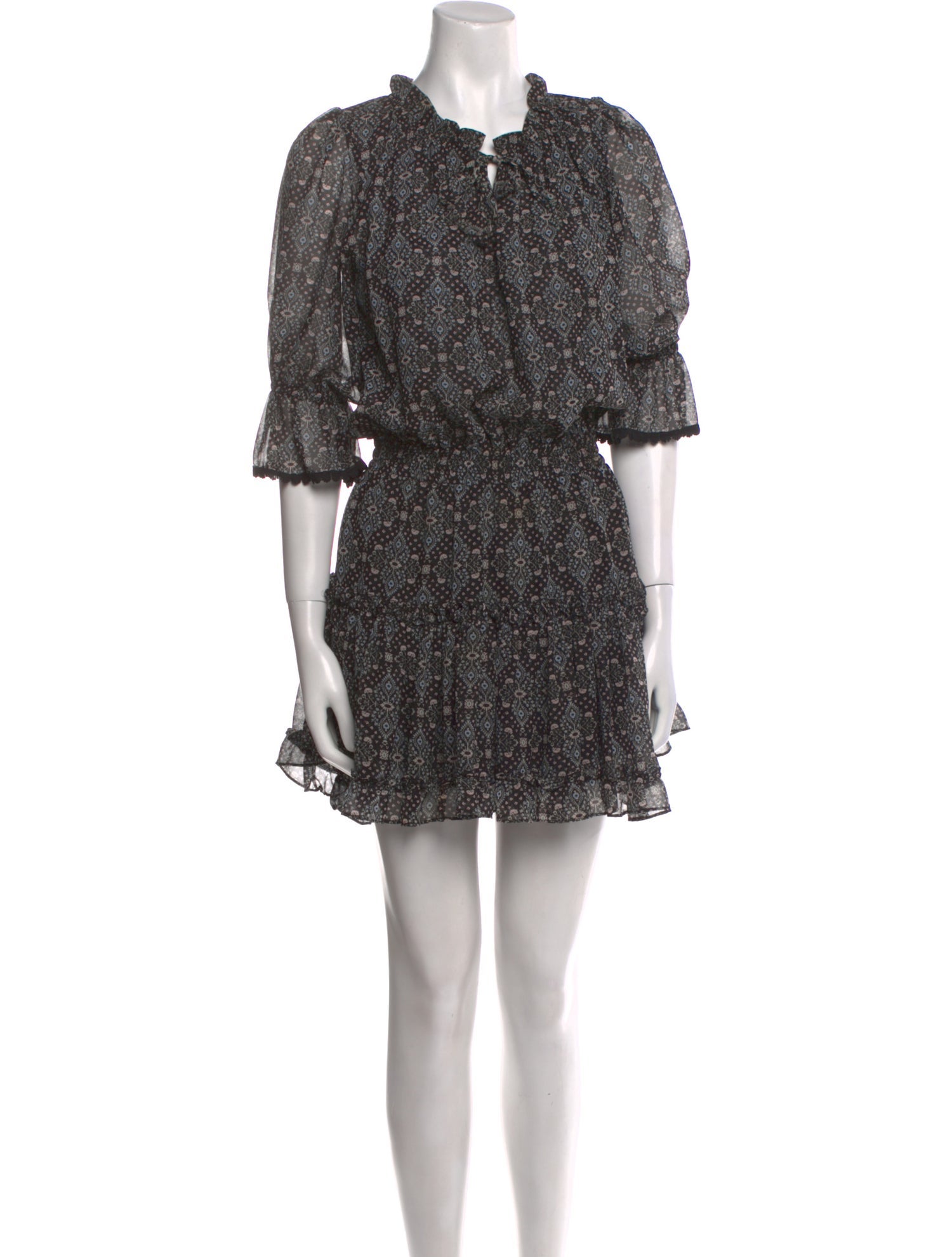 MISA Los Angeles Floral Print Mini Dress