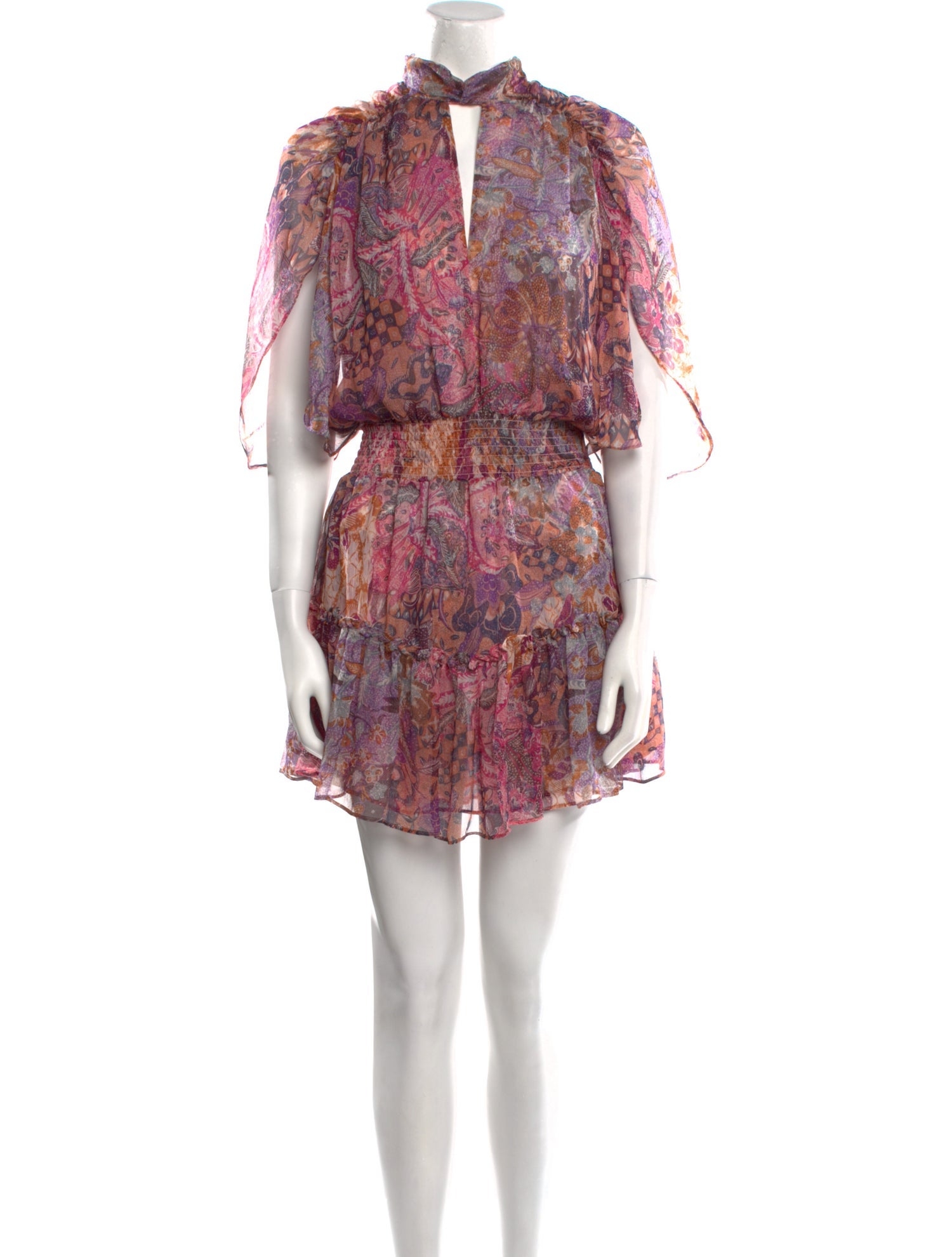 MISA Los Angeles Floral Print Mini Dress