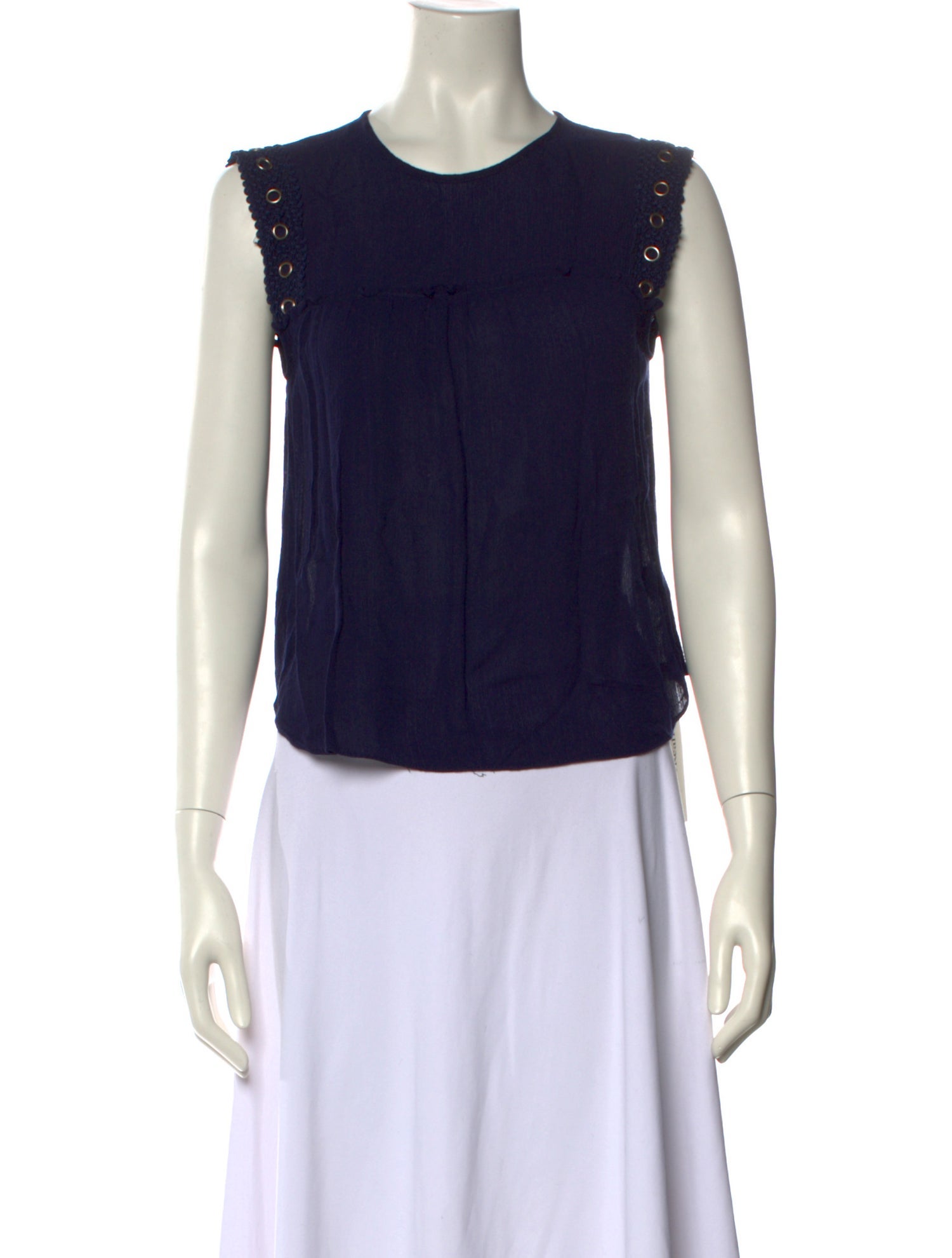 MISA Los Angeles Crew Neck Sleeveless Top