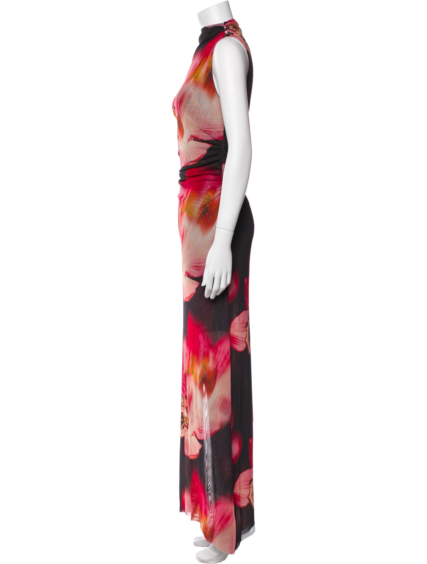 MISA Los Angeles Floral Print Midi Length Dress