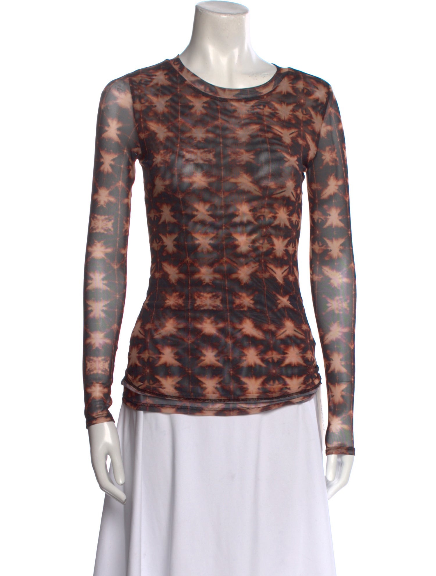 MISA Los Angeles Printed Scoop Neck Top