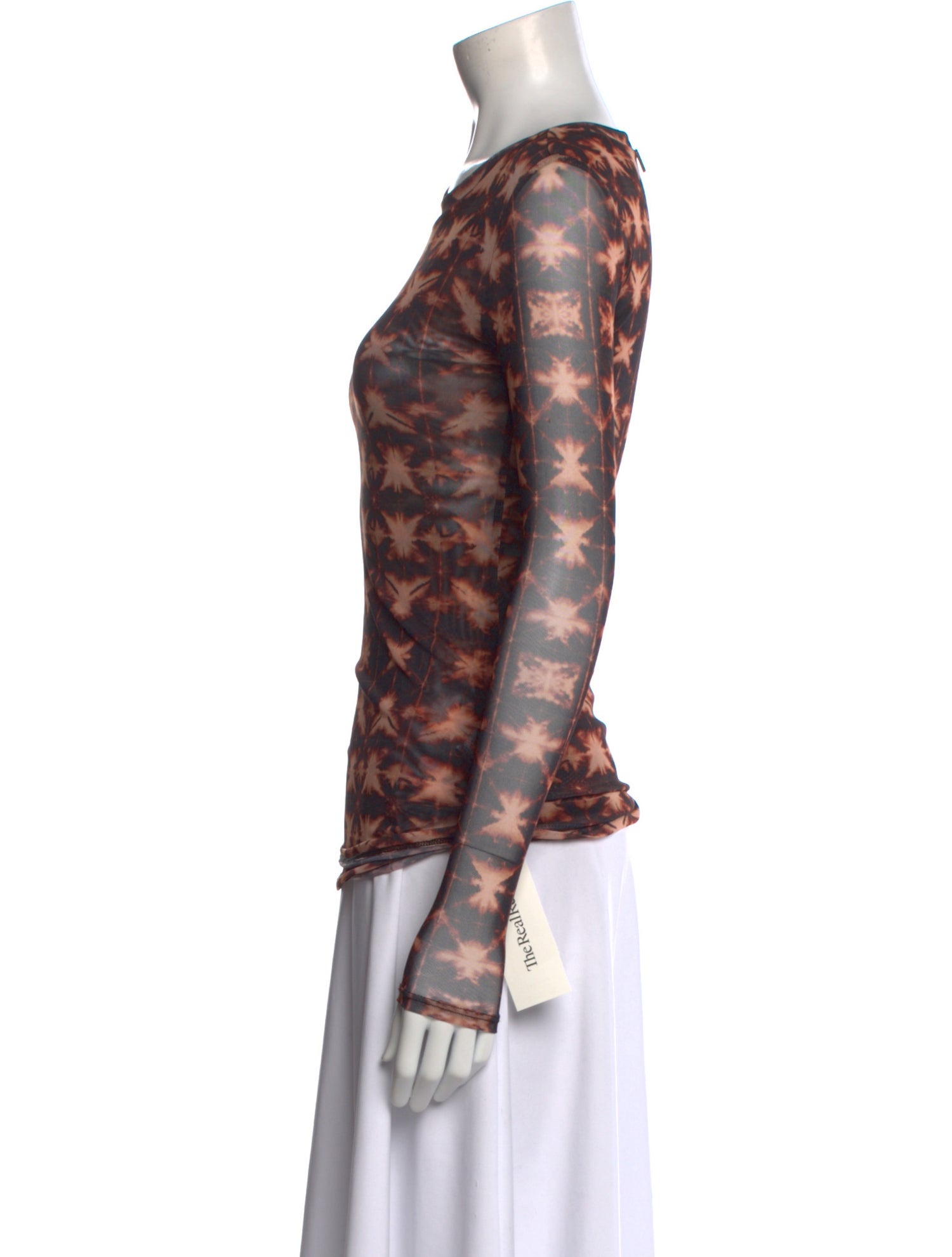 MISA Los Angeles Printed Scoop Neck Top