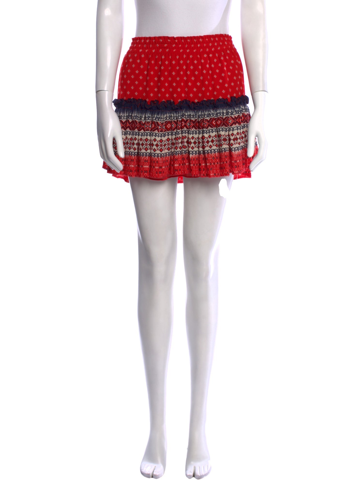MISA Los Angeles Printed Mini Skirt