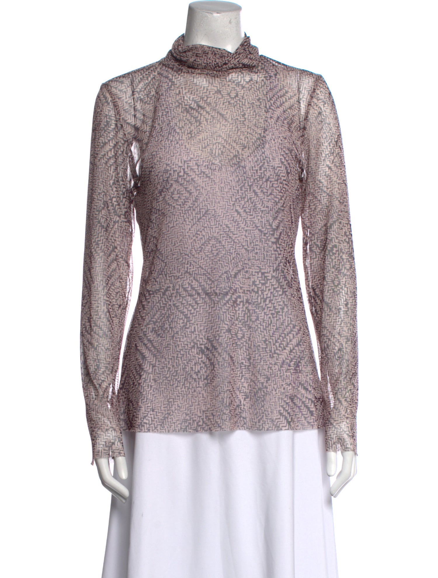 MISA Los Angeles Printed Turtleneck Top