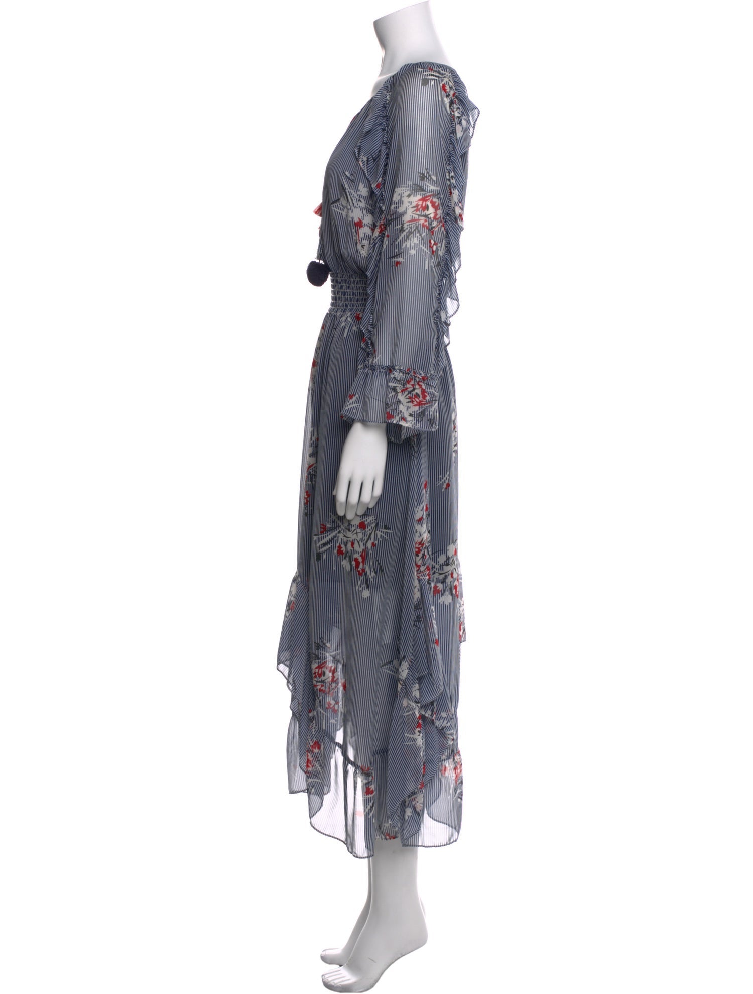 MISA Los Angeles Printed Midi Length Dress