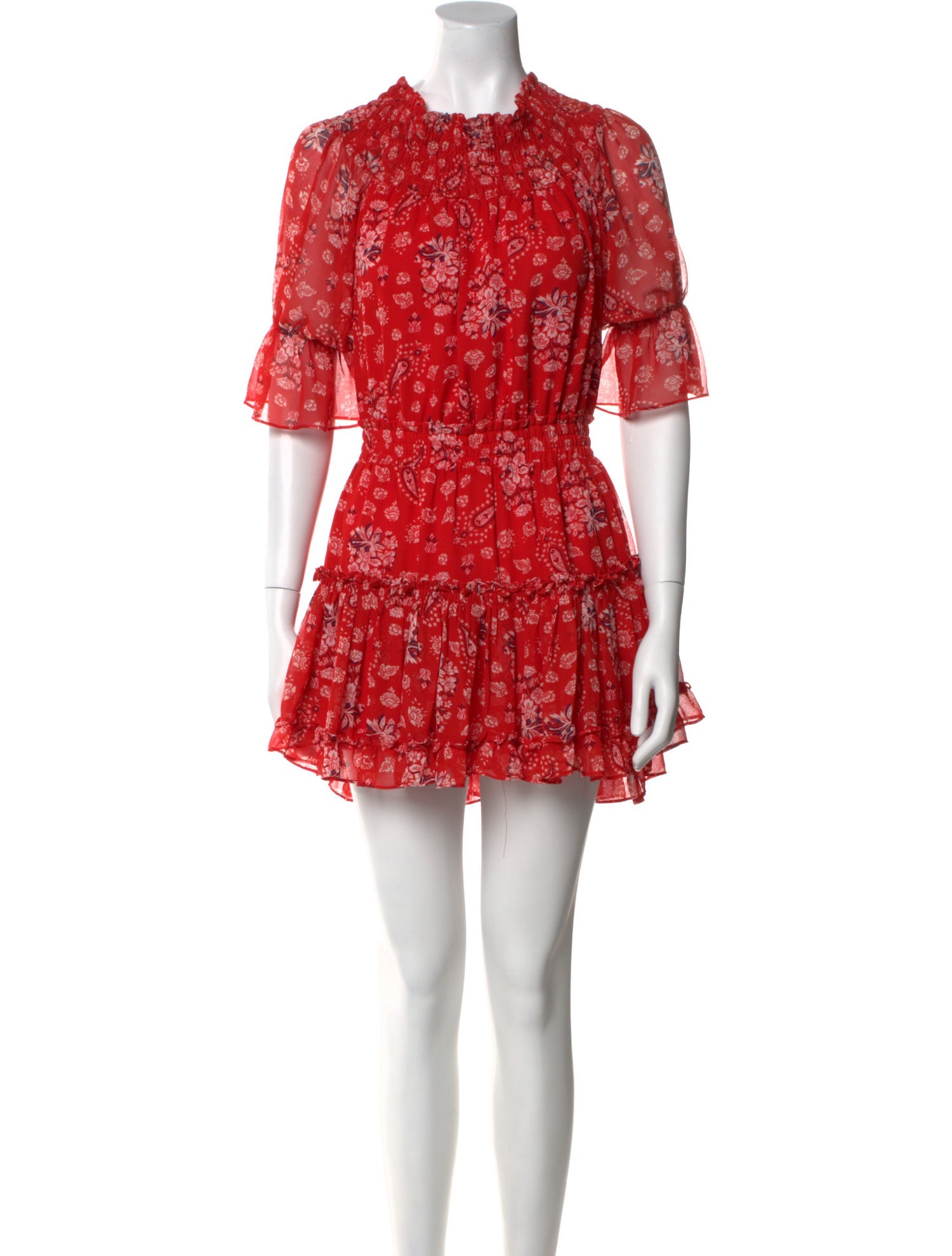 MISA Los Angeles Floral Print Mini Dress
