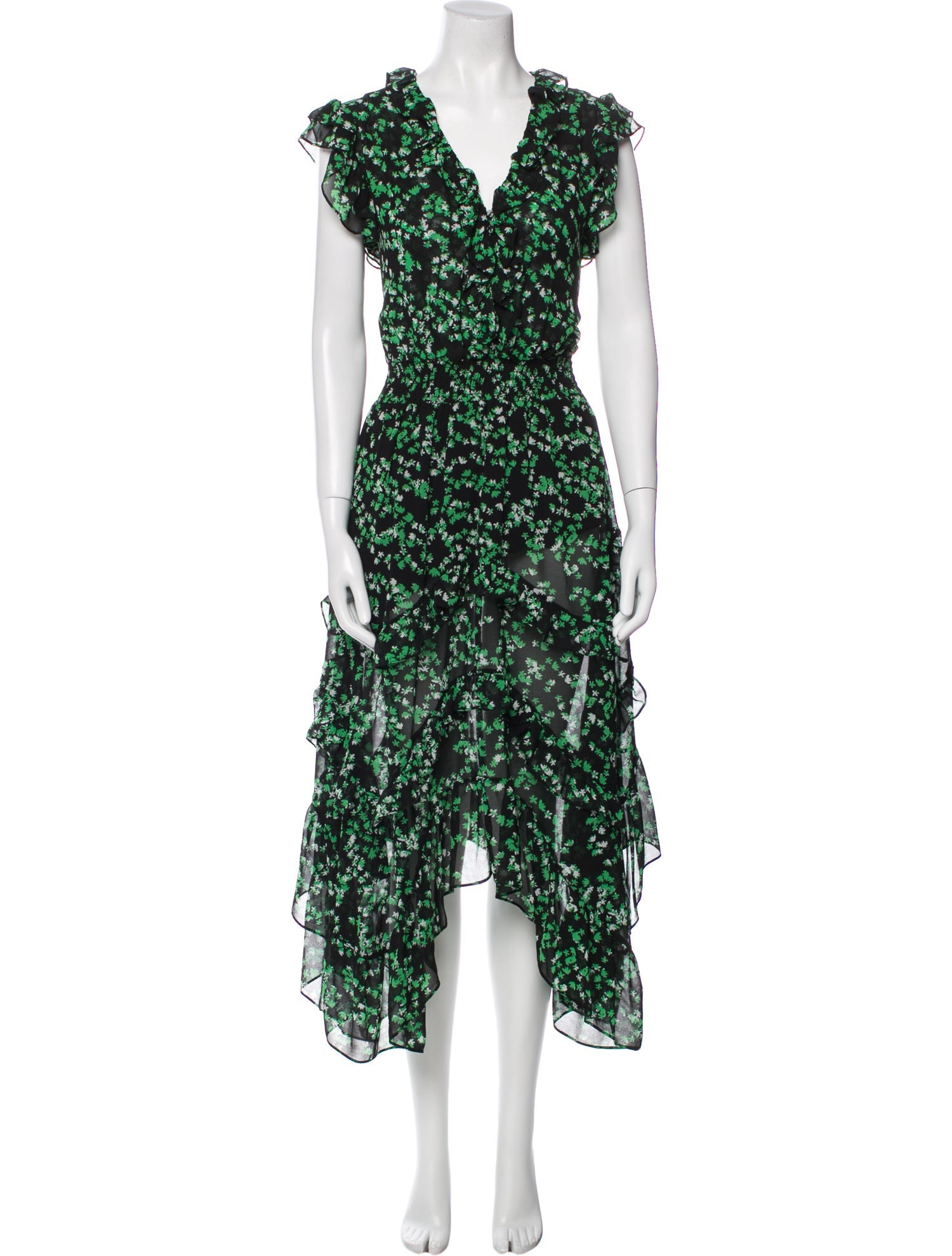 MISA Los Angeles Floral Print Long Dress