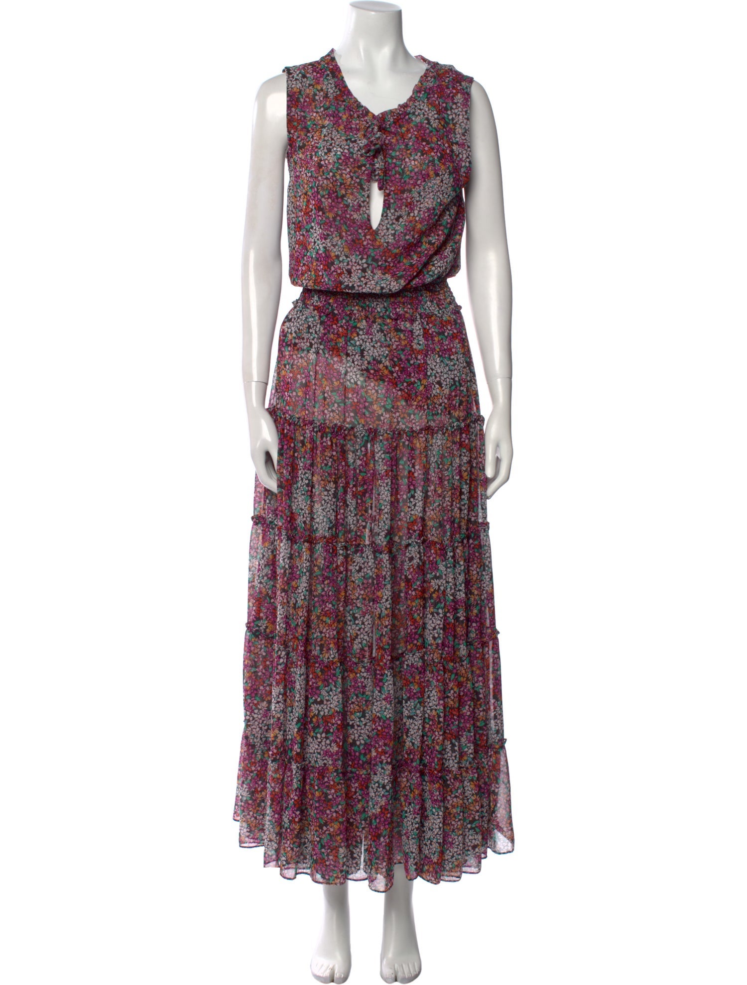MISA Los Angeles Floral Print Long Dress w/ Tags