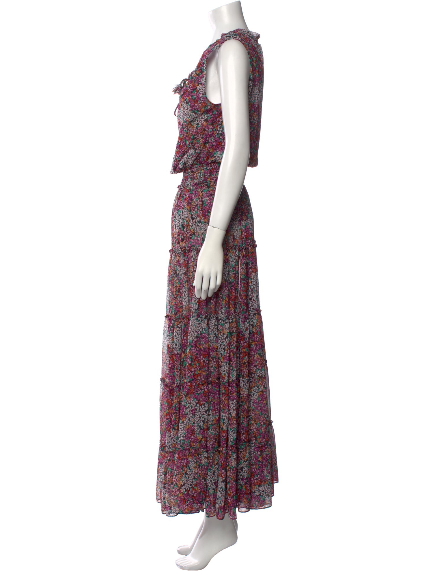 MISA Los Angeles Floral Print Long Dress w/ Tags