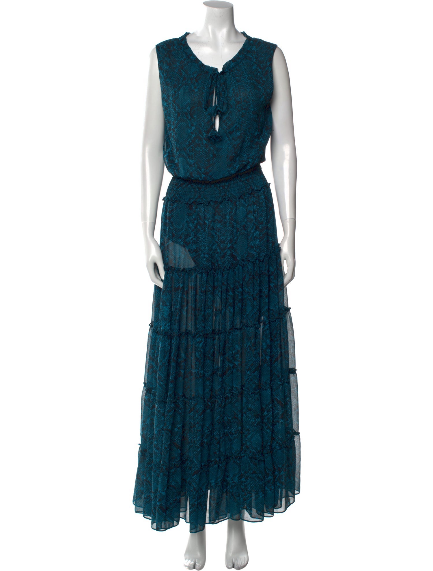 MISA Los Angeles Printed Long Dress