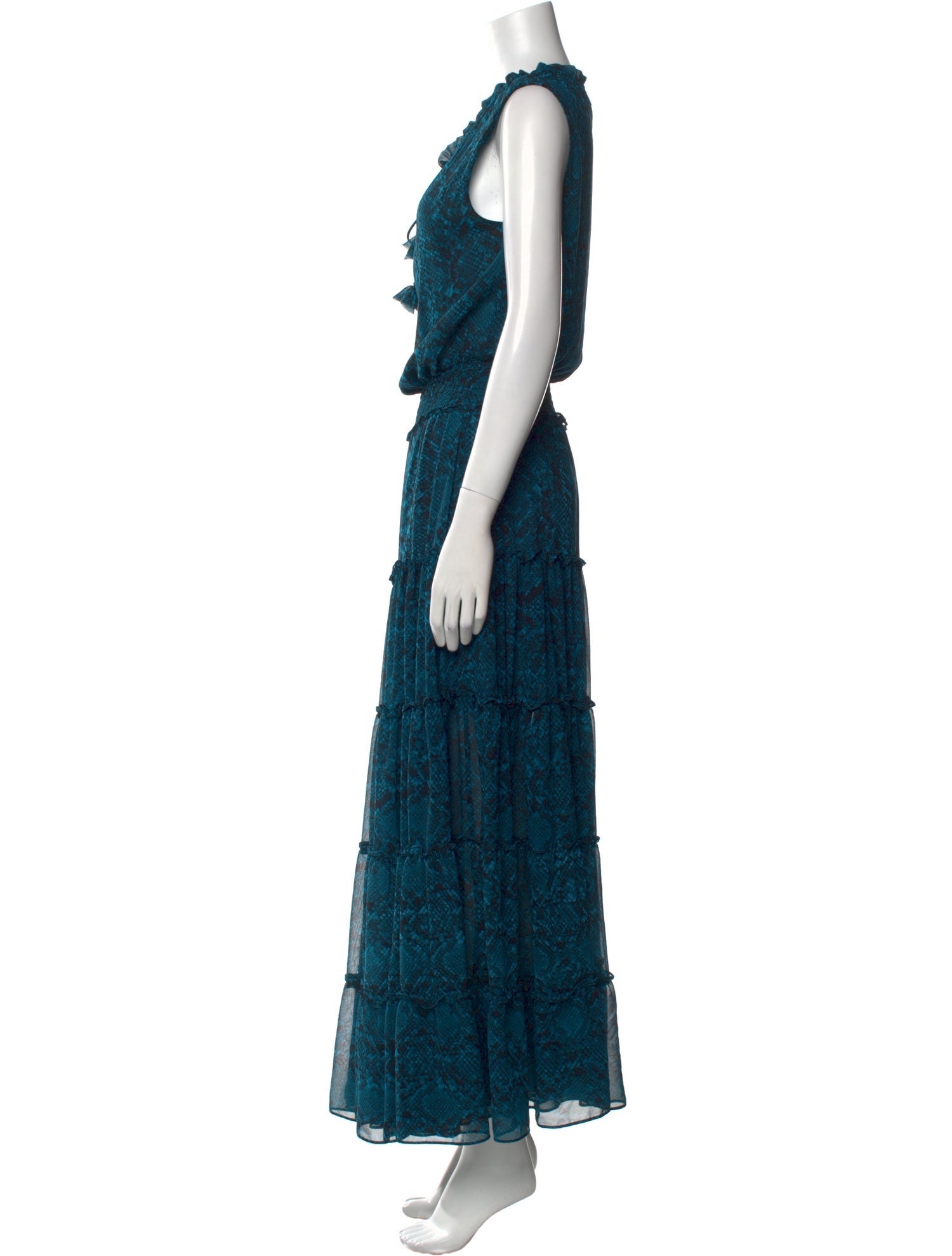MISA Los Angeles Printed Long Dress