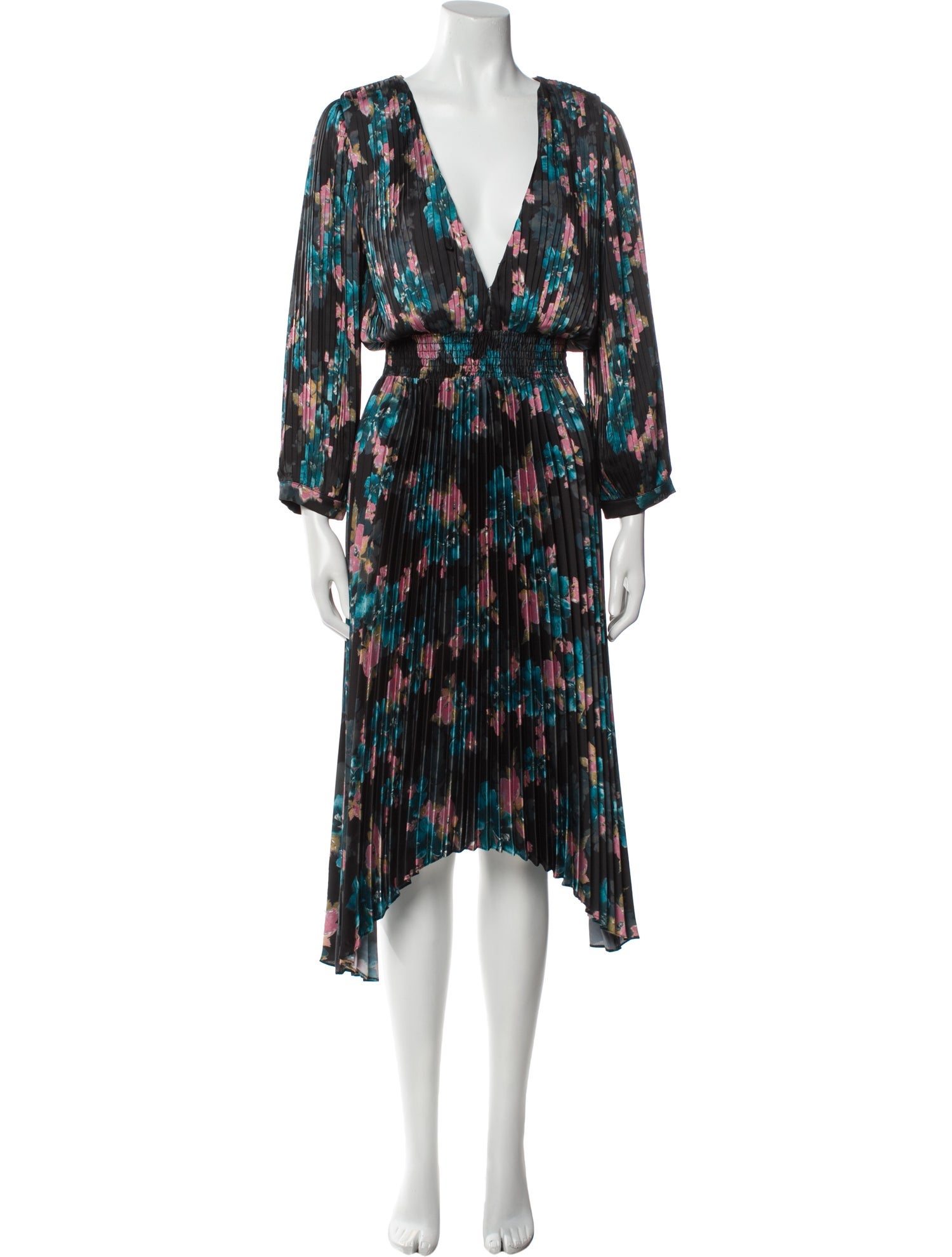 MISA Los Angeles Floral Print Midi Length Dress