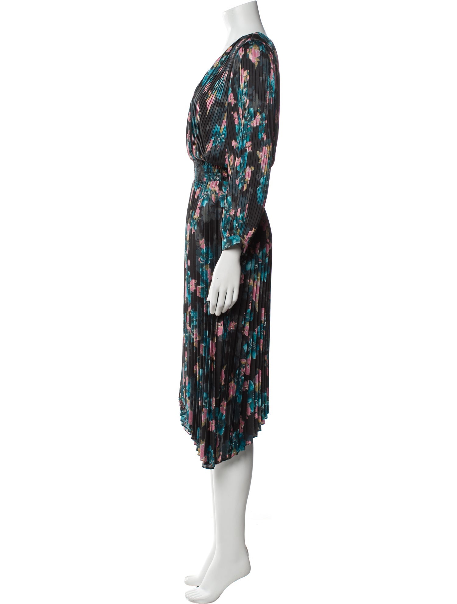 MISA Los Angeles Floral Print Midi Length Dress