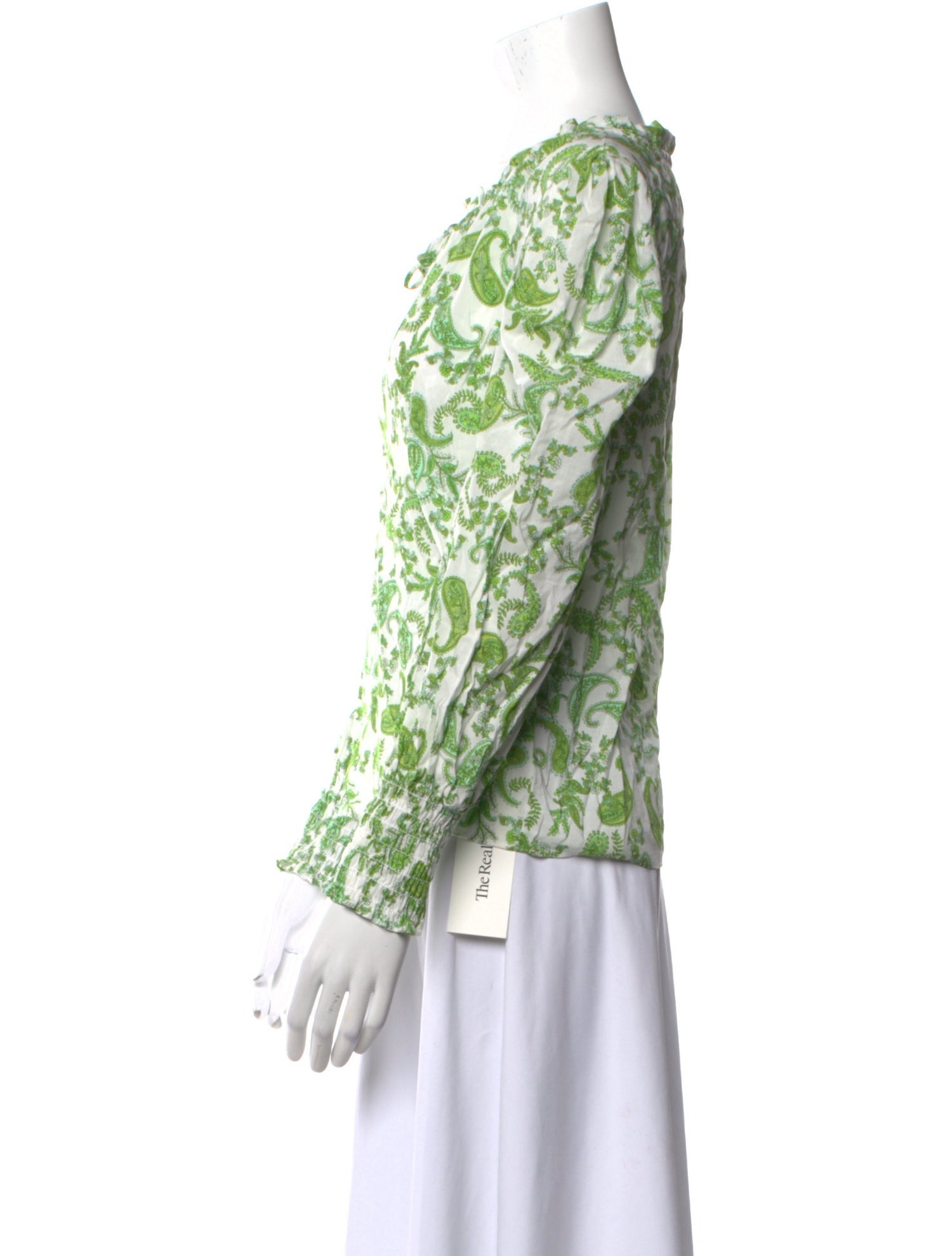 MISA Los Angeles Paisley Print Off-The-Shoulder Blouse