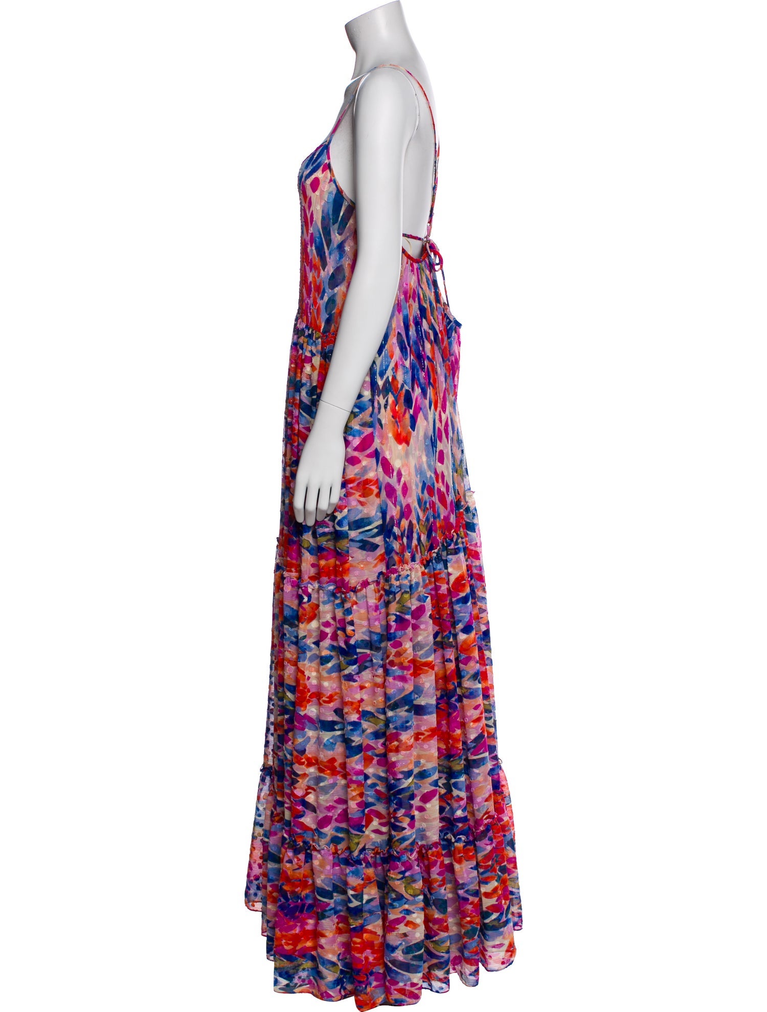 MISA Los Angeles Printed Long Dress
