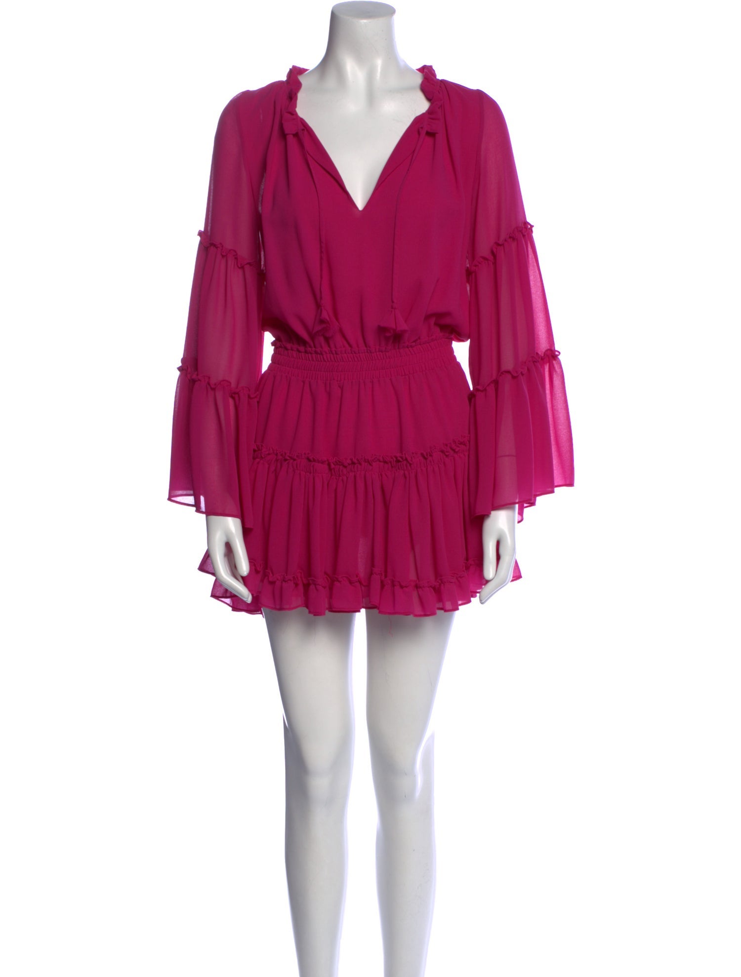 MISA Los Angeles V-Neck Mini Dress